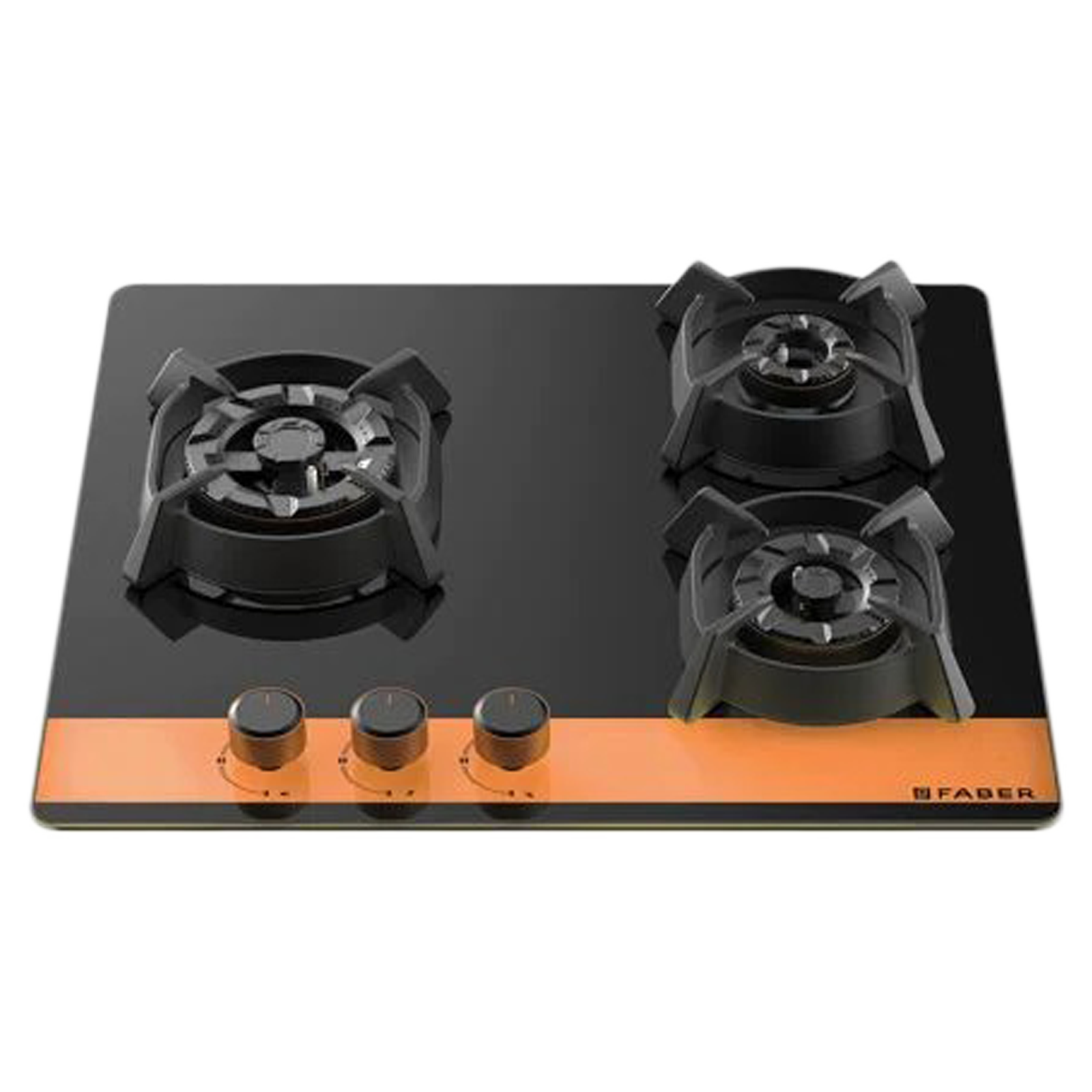Faber Utopia Pro Ht 603 Br Ci 3 Burner Built-in Gas Hob (Flame Failure Device, 106.0679.382, Black)_1