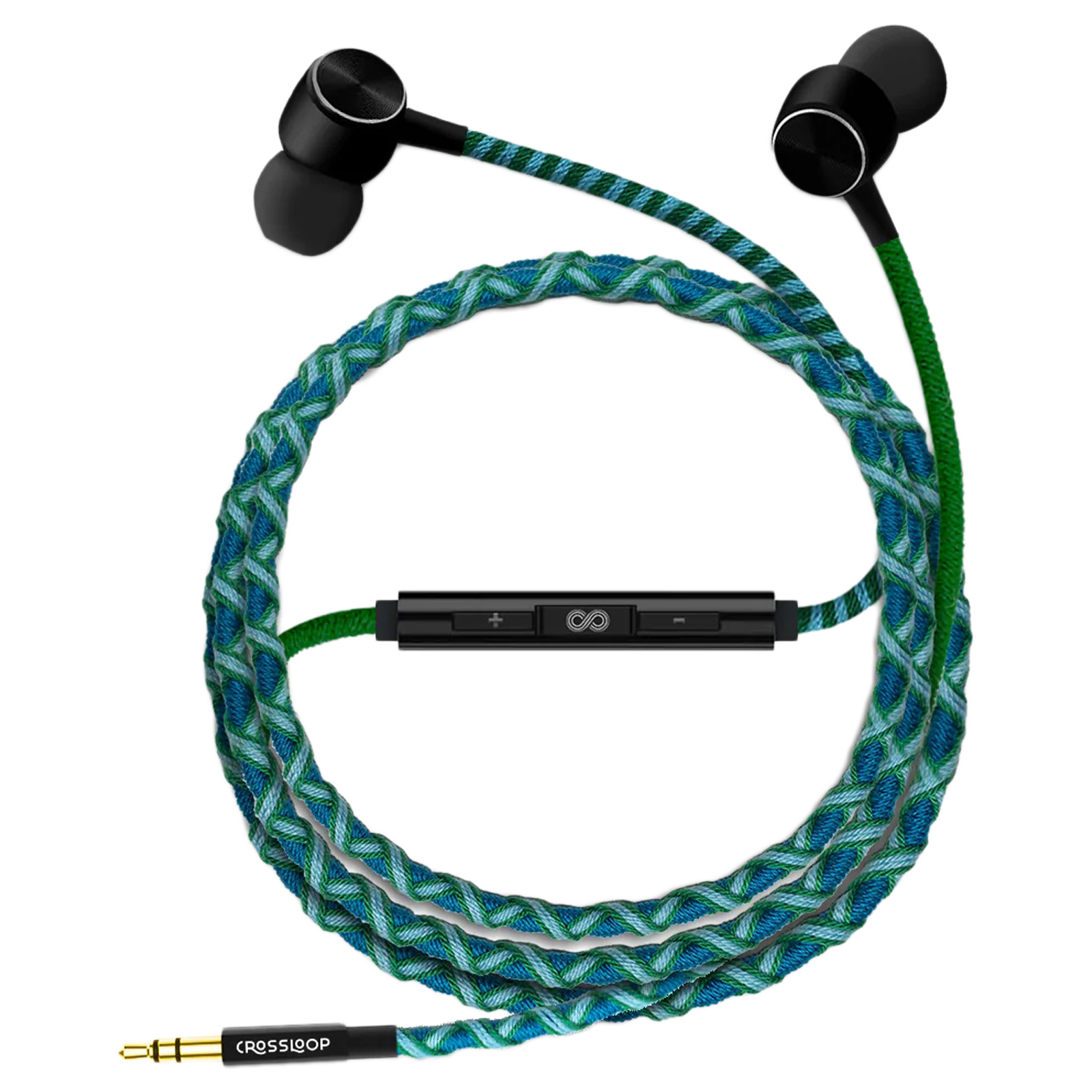 CROSSLOOP Pro Series CSLE019-E Earphone with Mic (In Ear, Green and Blue)