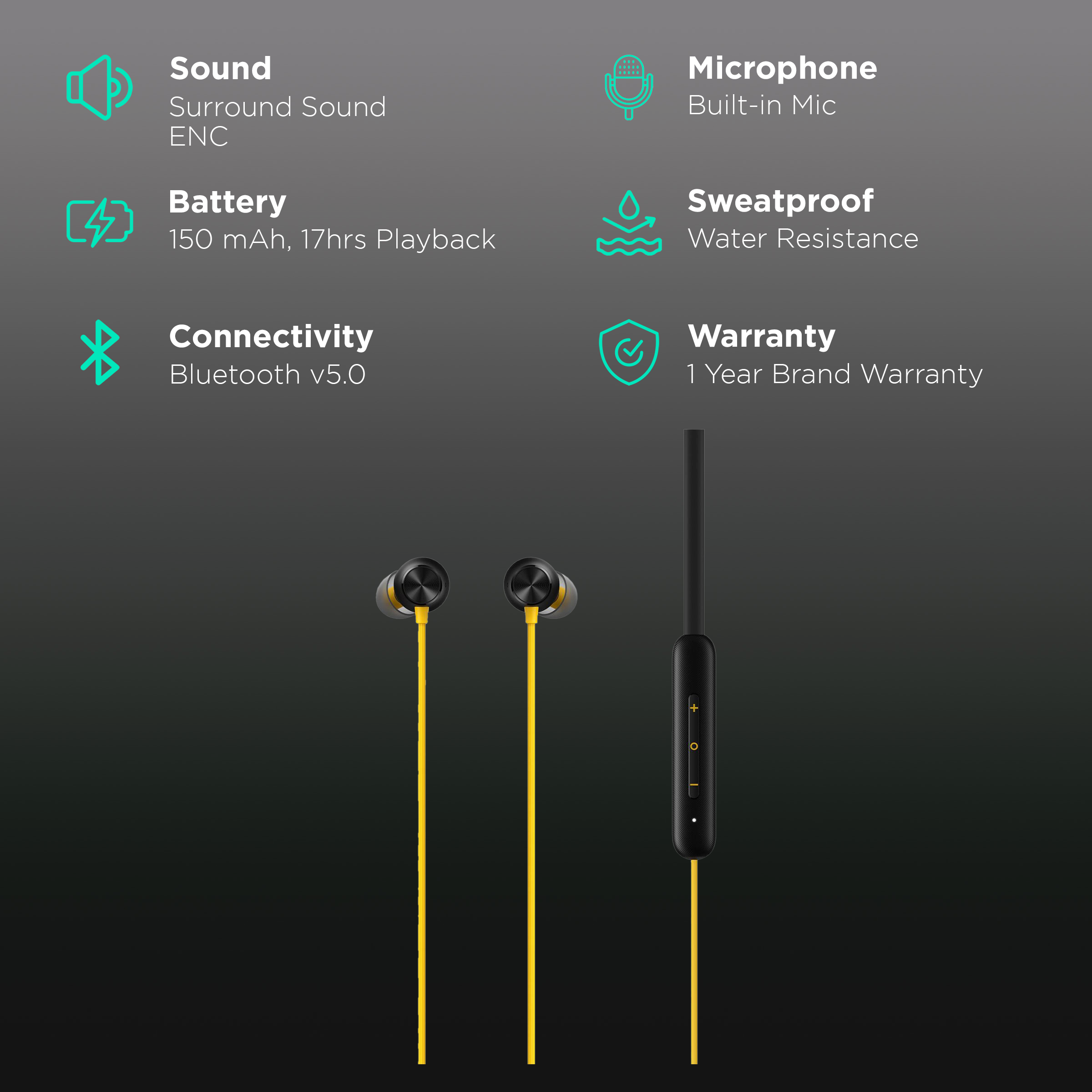 realme Buds Wireless 2S in Ear Earphone with mic, Dual Device Switching &  Type C Fast Charge & Up to 24Hrs Playtime, Bluetooth Headset Neckband