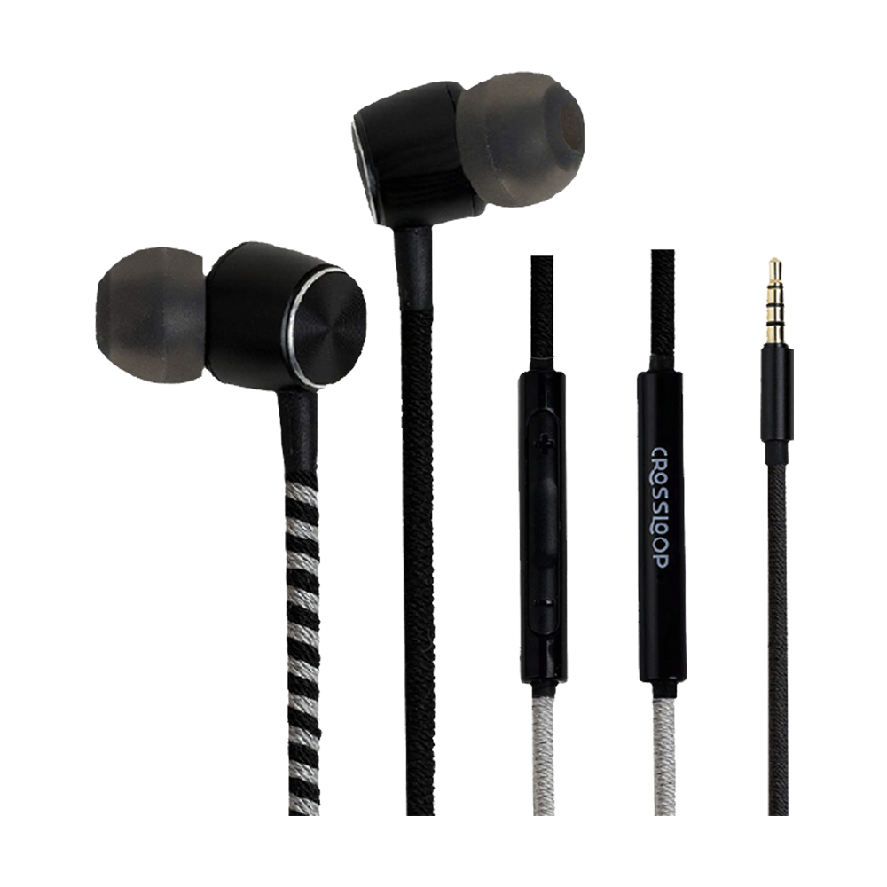 CROSSLOOP Pro Series CSLE011-E Earphone with Mic (In Ear, Black and Grey)