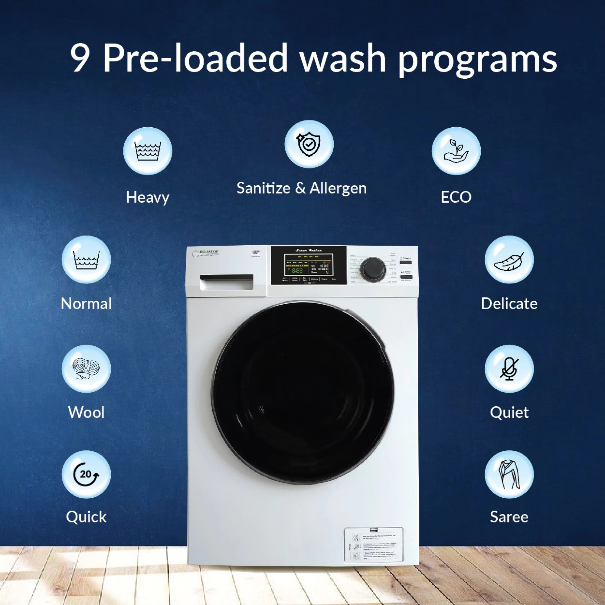 Buy Equator 10.2 kg Fully Automatic Front Load Washing Machine (EW830 ...