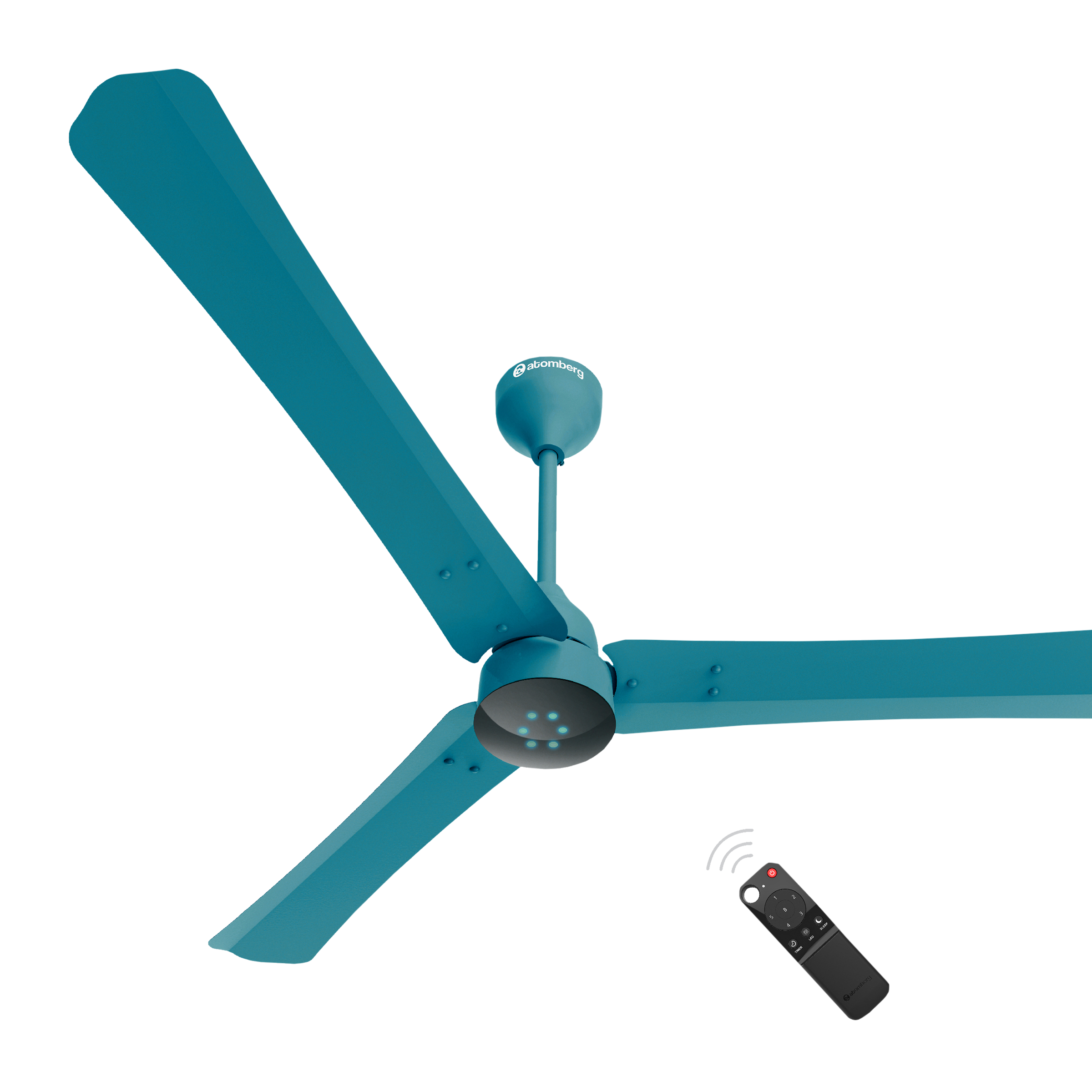 Atomberg Renesa+ 120cm Sweep 3 Blade Ceiling Fan (5 Star BEE Rated With Remote Control, Aegean Blue)_1