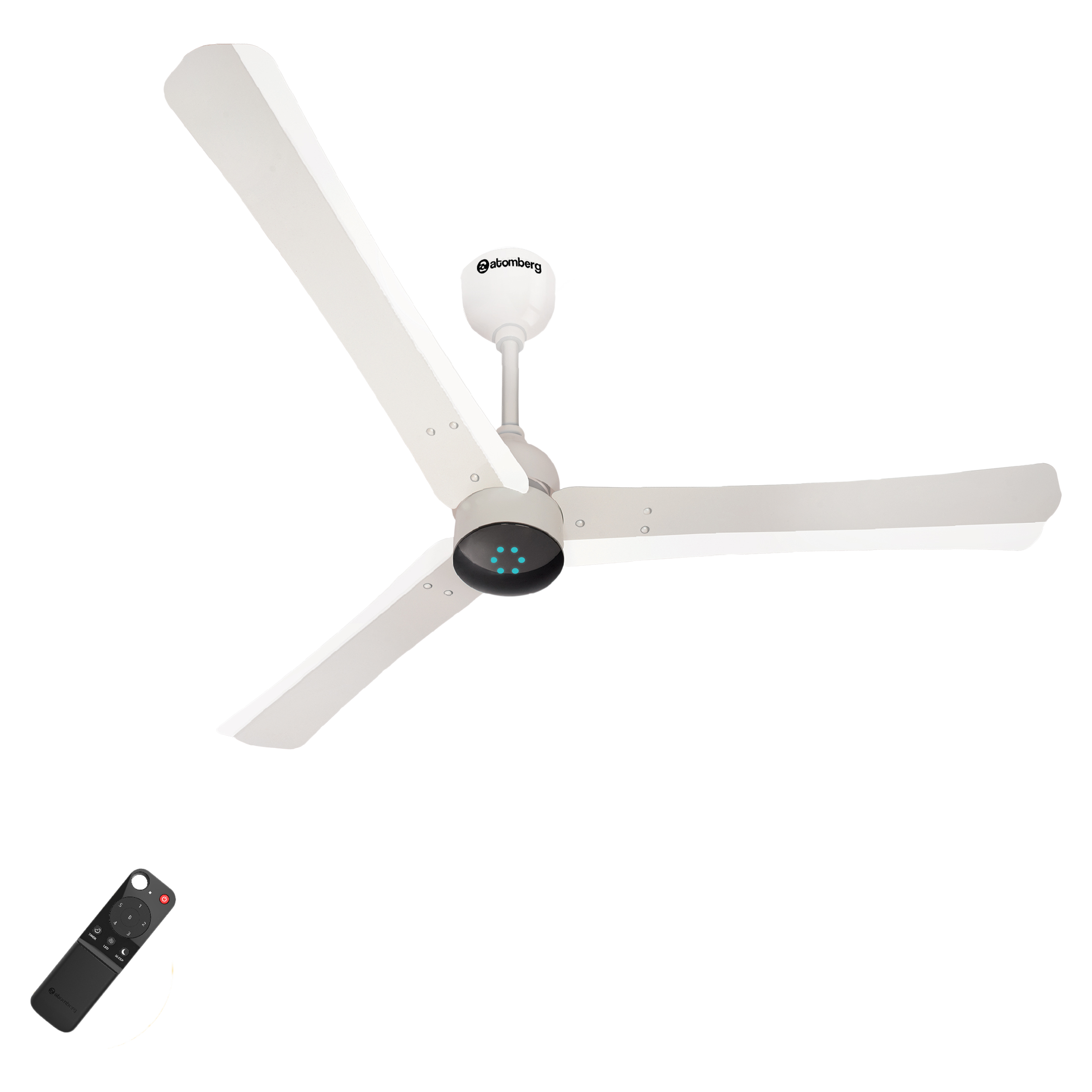 Atomberg Renesa Smart+ 120cm Sweep 3 Blade Ceiling Fan (Google Home and Alexa Support, Pearl White)