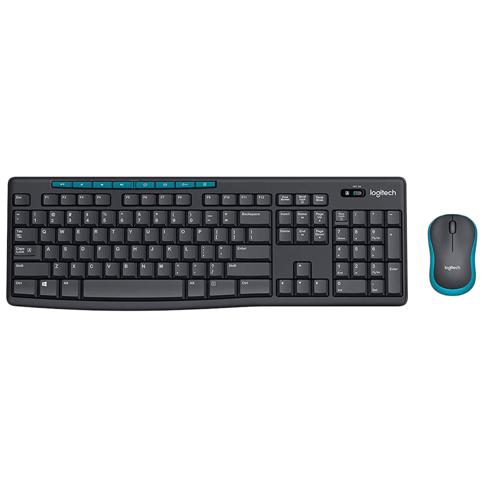 

Logitech MK275 Wireless Keyboard & Mouse Combo (Spill-Resistant Design, Black), No color