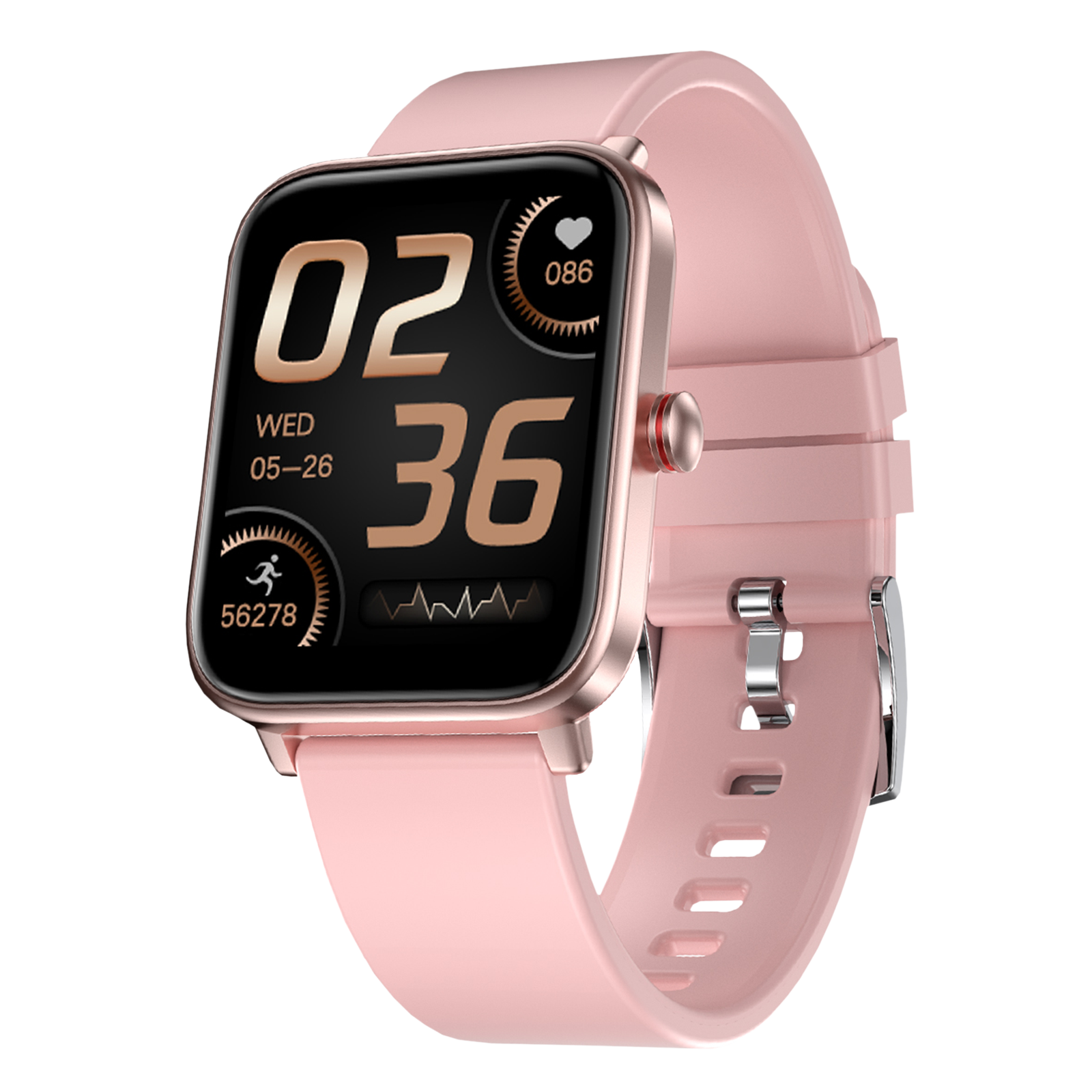 Fire-Boltt Ninja Pro Max BSW026 Smartwatch with Camera & Music Control (40mm LCD Display, IP68 Water Resistant, Pink Gold Strap)_1