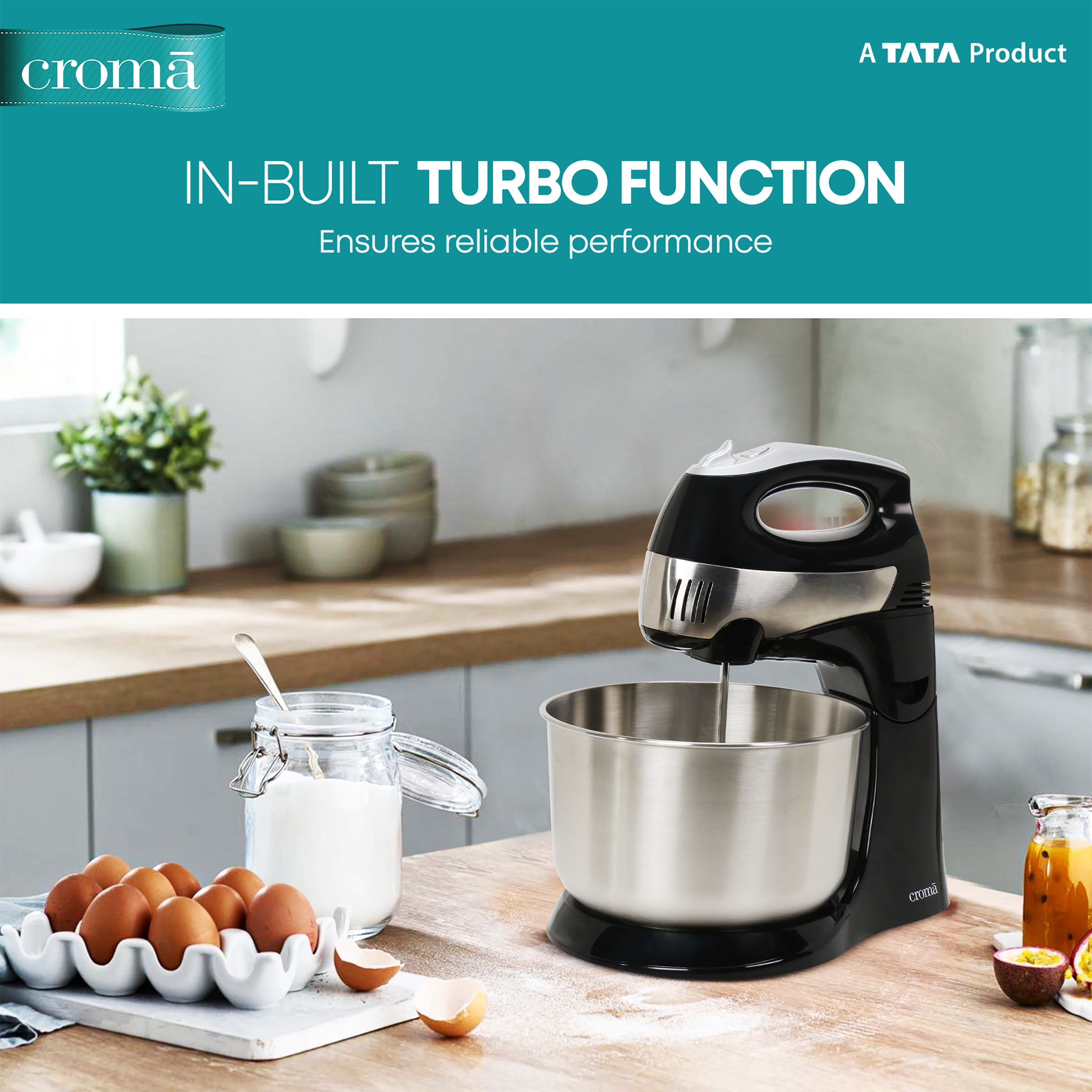 croma hand mixer with bowl