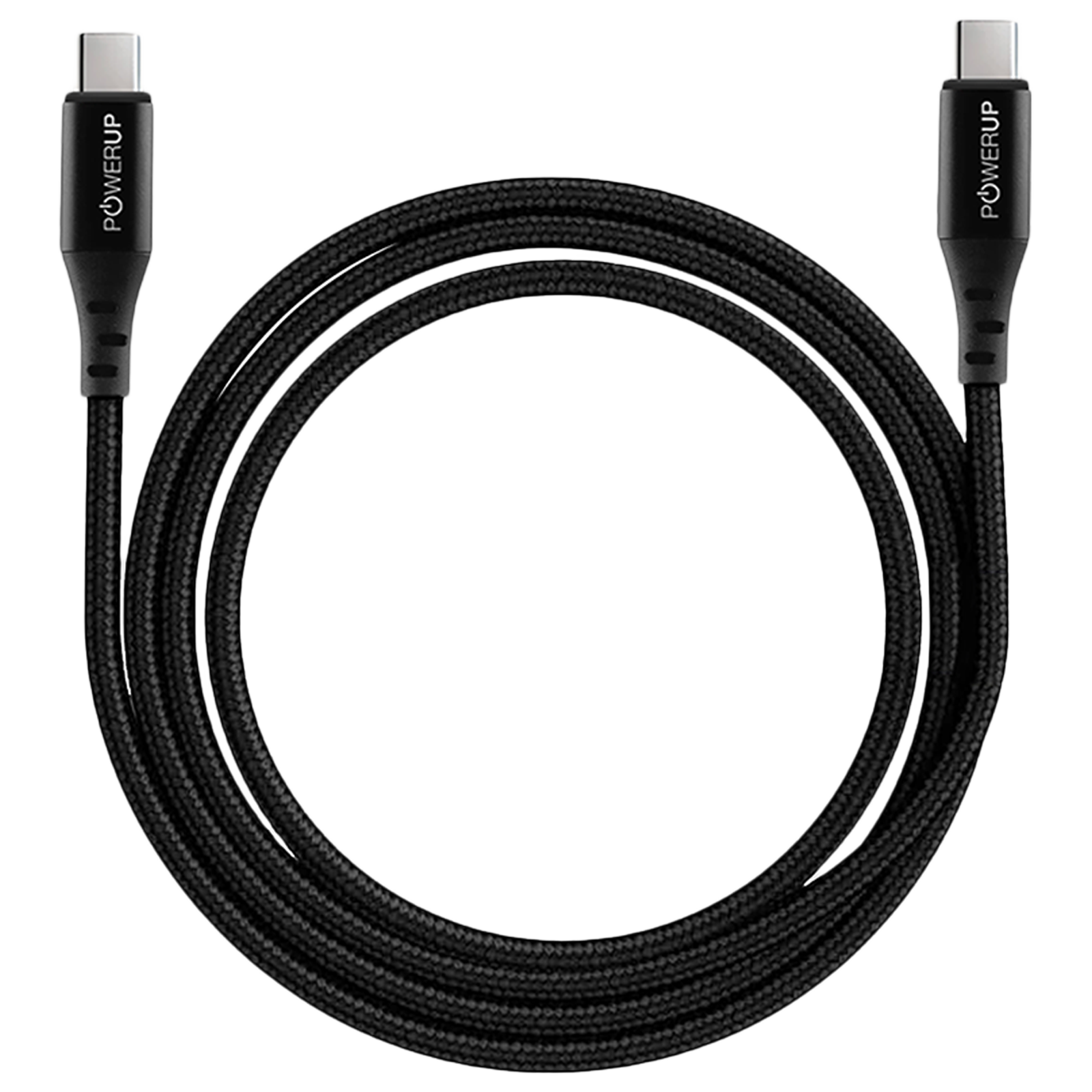 Powerup 2 Meter USB 2.0 (Type C) to USB 2.0 (Type C) Power/Charging USB Cable (PUP-CCNL100-20BK, Black)_1