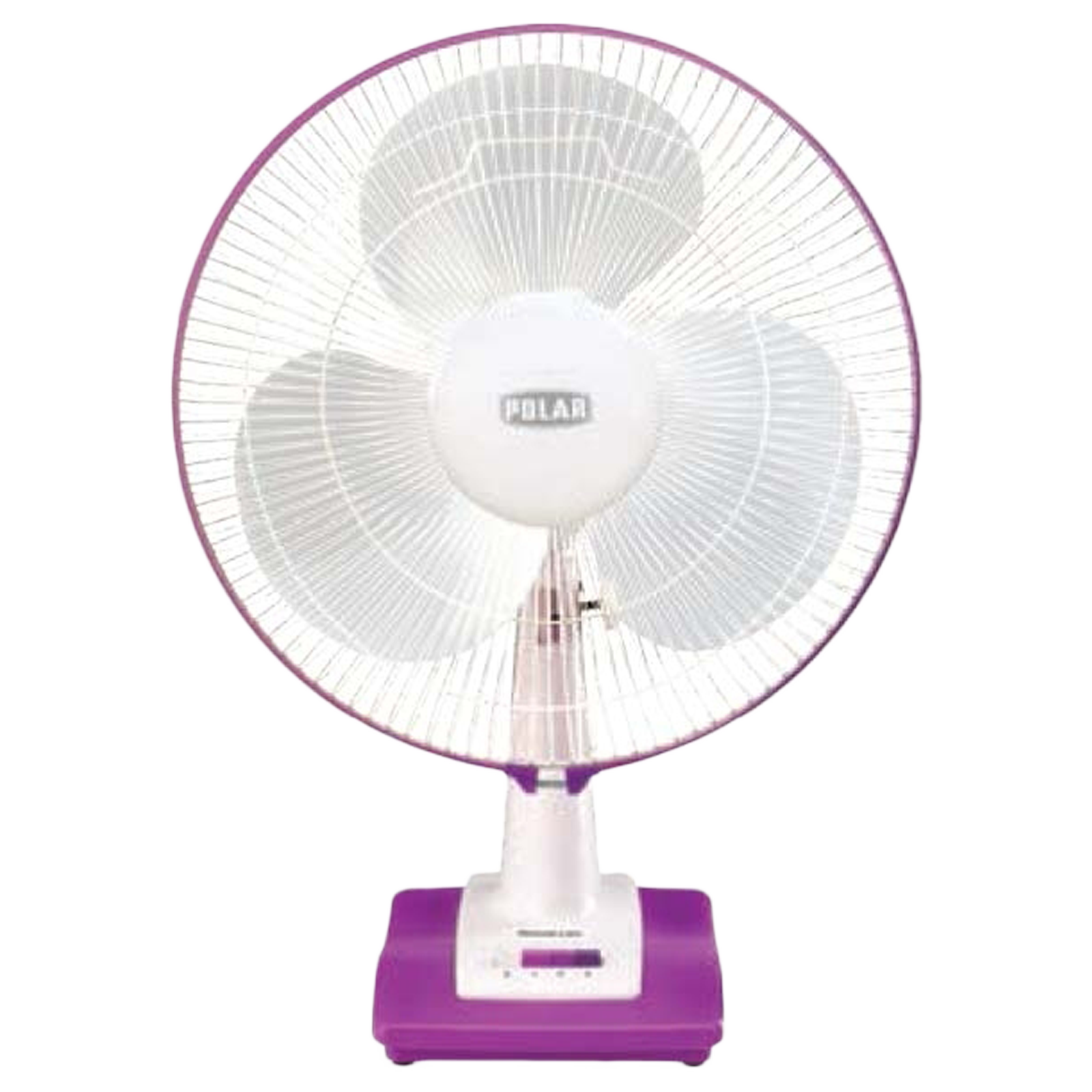 POLAR Annexer 400mm 3 Blade Thermal Overload Protector Table Fan (Silent Operation, White & Mauve)