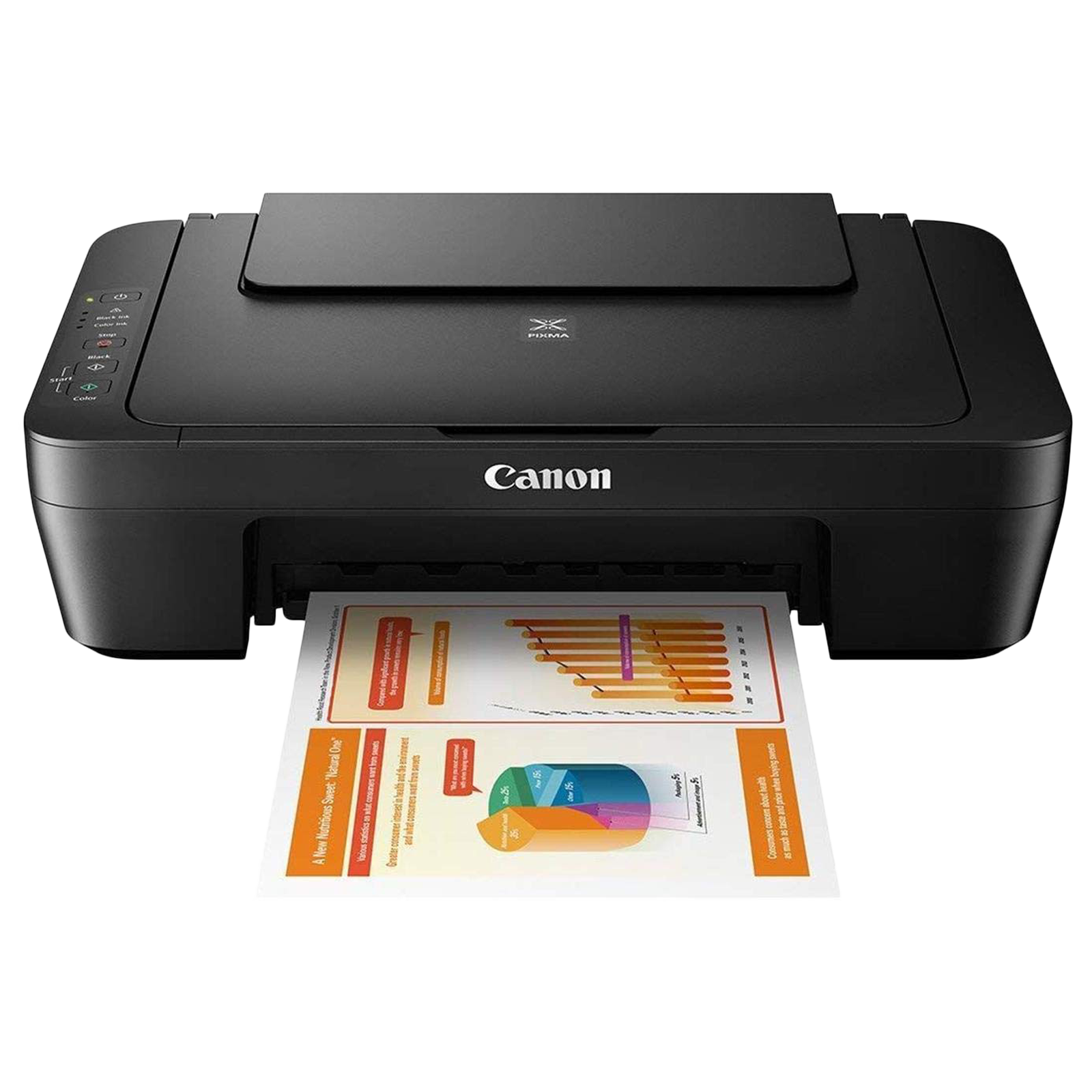 Canon Pixma MG2570S Wired Color All-in-One Inkjet Printer (Contact Image Sensor, 0727C018AB, Black)