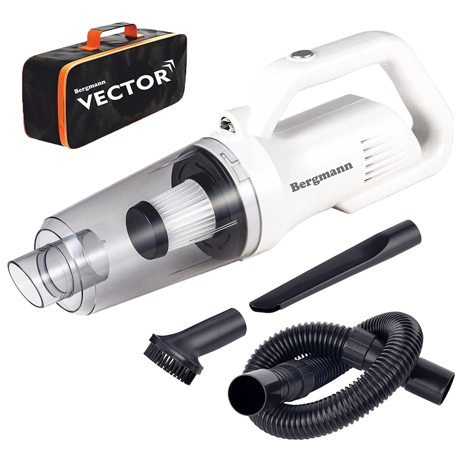 Bergmann Vector 120 Watts Wet & Dry Vacuum Cleaner (BAV-120C, White)