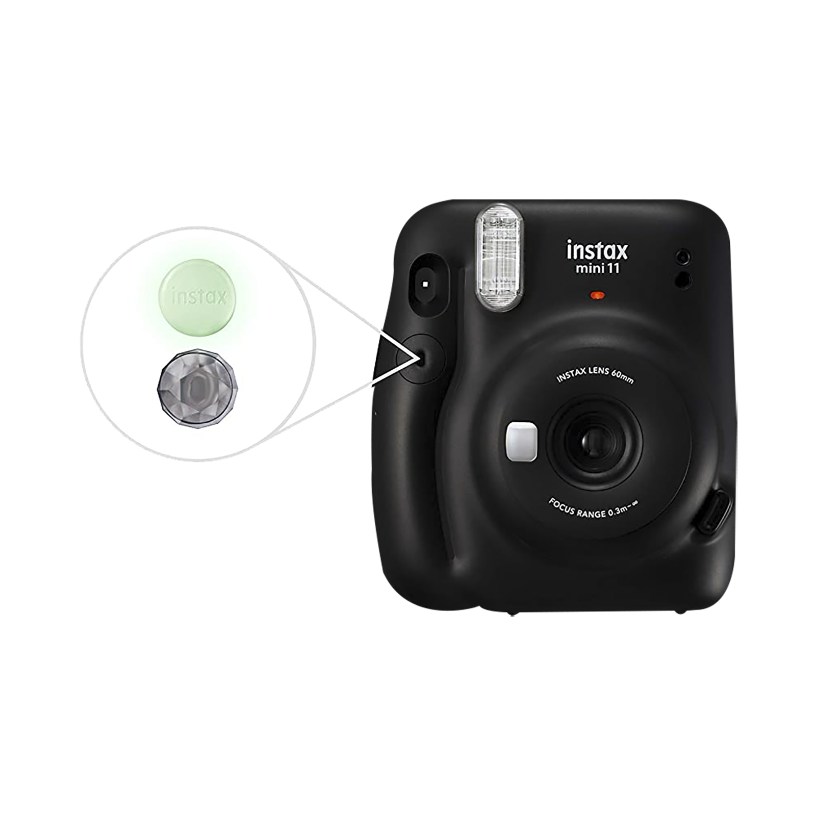 Buy Fujifilm Instax Mini 11 Instant Camera Delight Box (Standard Shooting  Mode, IC0195, Charcoal Gray) Online - Croma