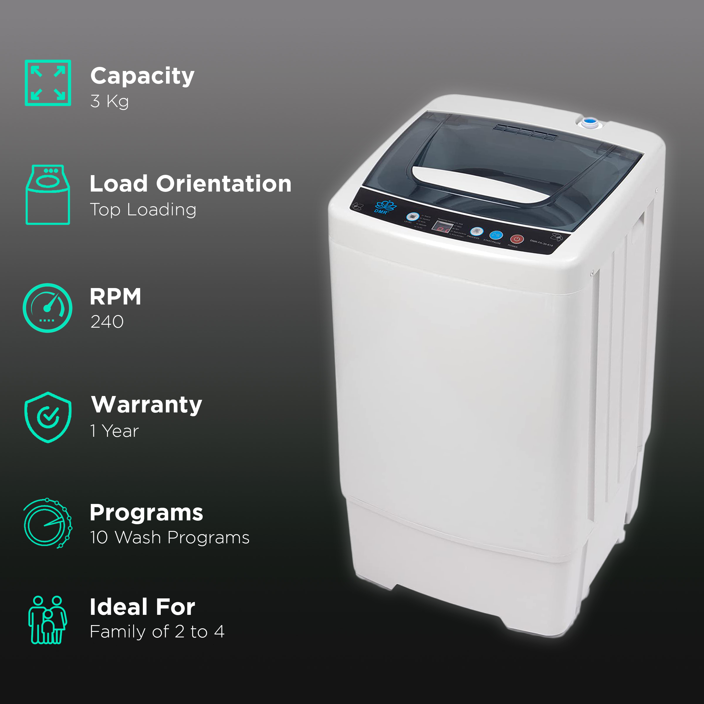 fully automatic washing machine 3kg