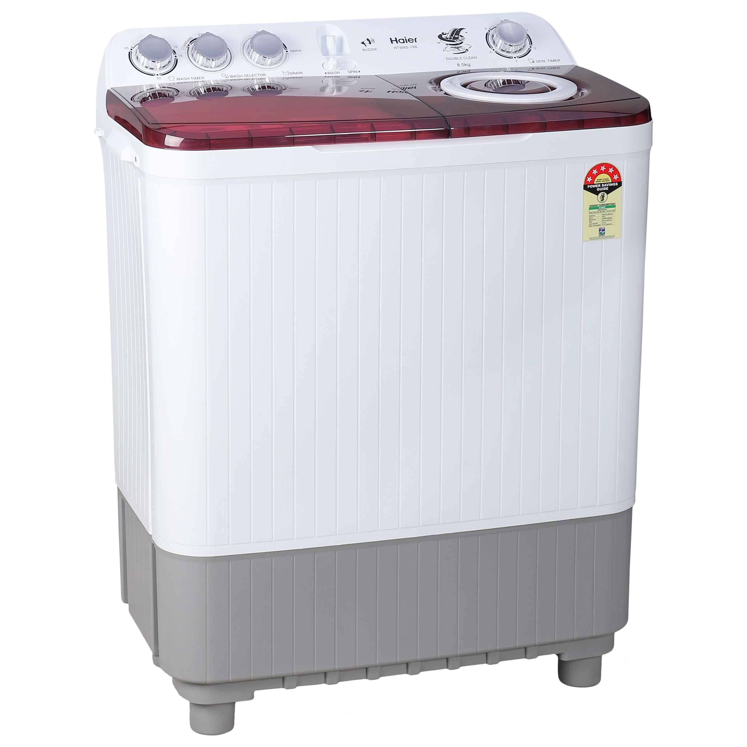 Haier 8.5 kg 5 Star Semi Automatic Washing Machine with 4D Magic Filter (HTW85-186S, Titanium Grey)_4
