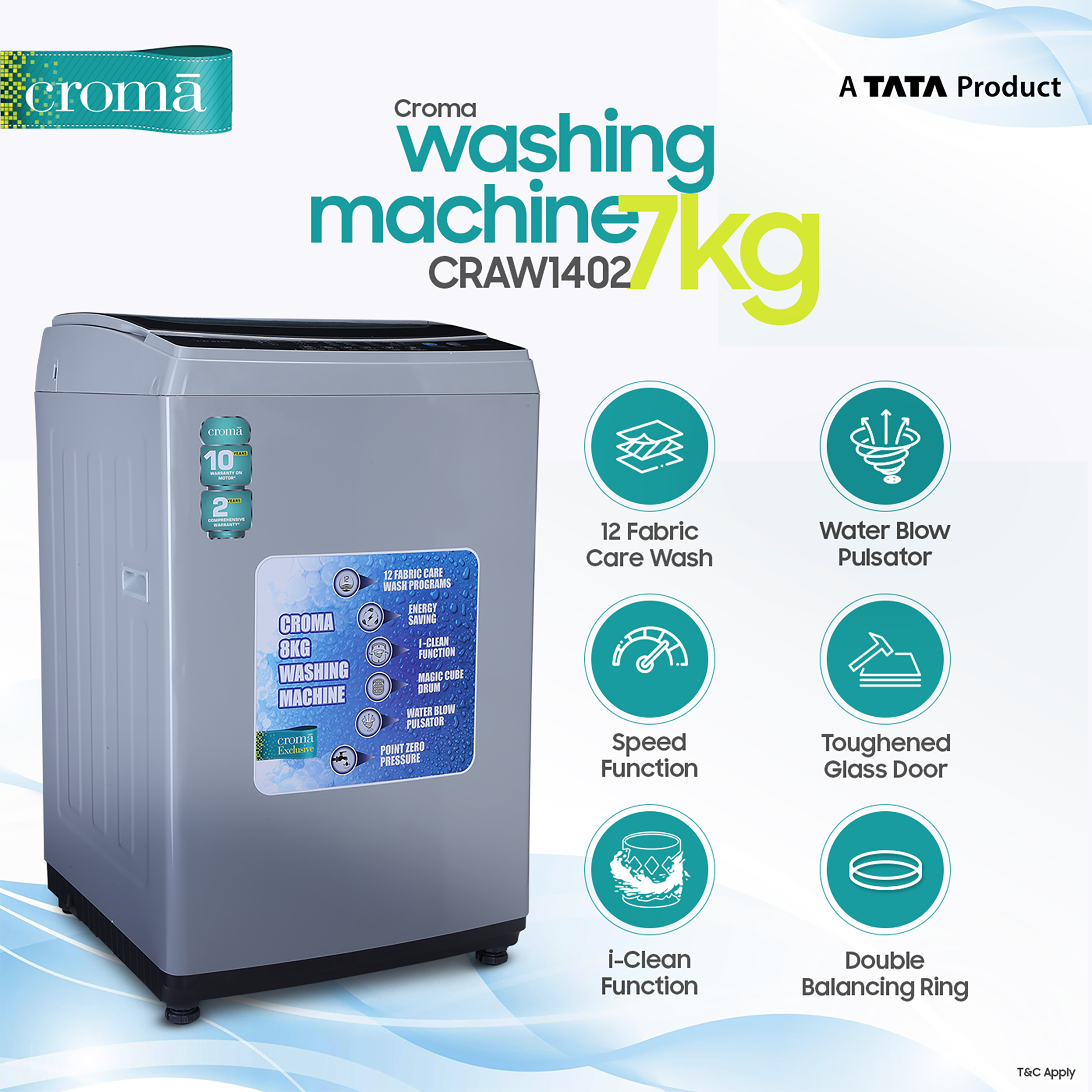 tata croma washing machine