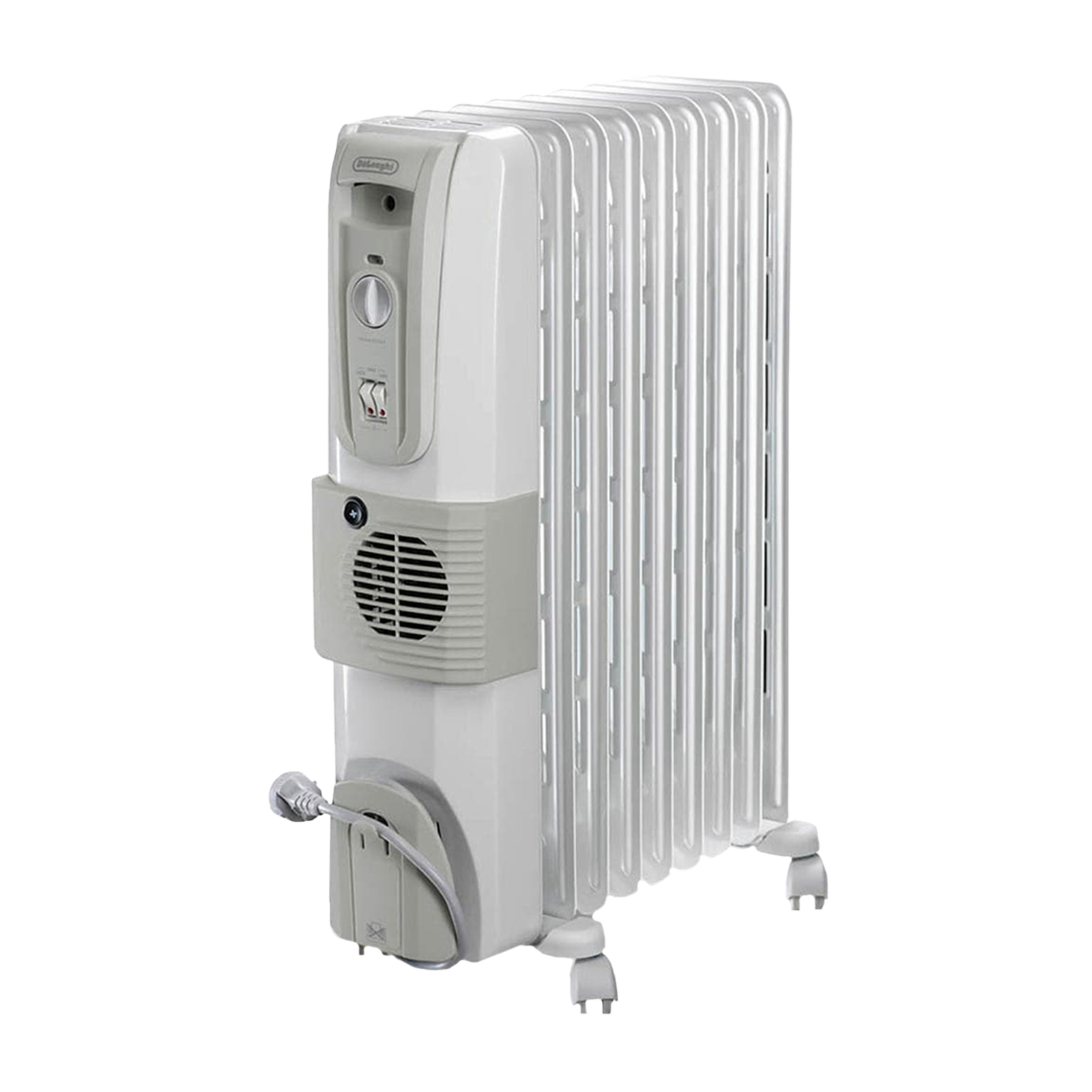 De'Longhi HOR 2500 Watts Fan Oil Filled Heater (Thermostat Control, KH770925V, White)