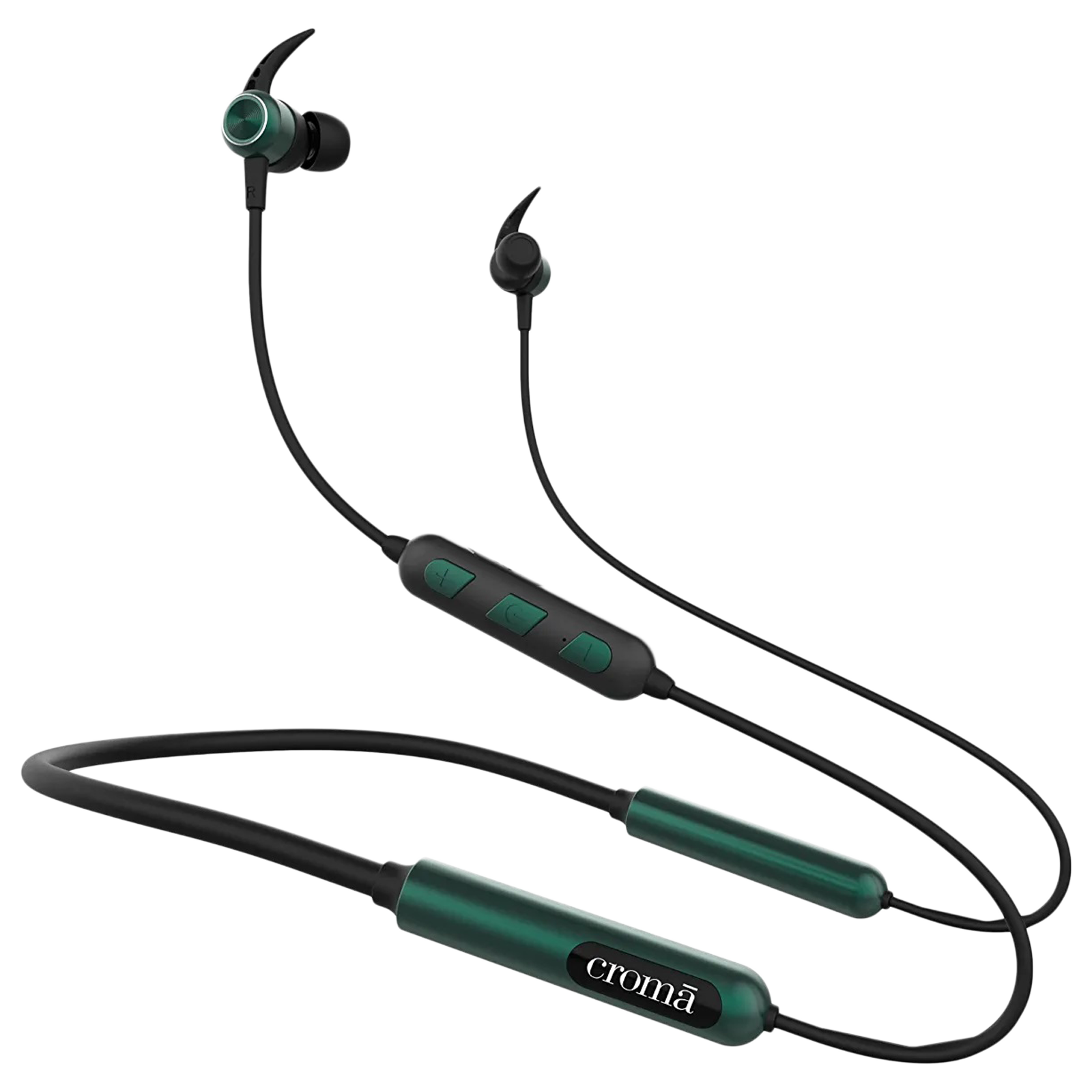 Croma Neckband (Type-C Fast Charging, Dual Connection, 80H Playback, Green)_1