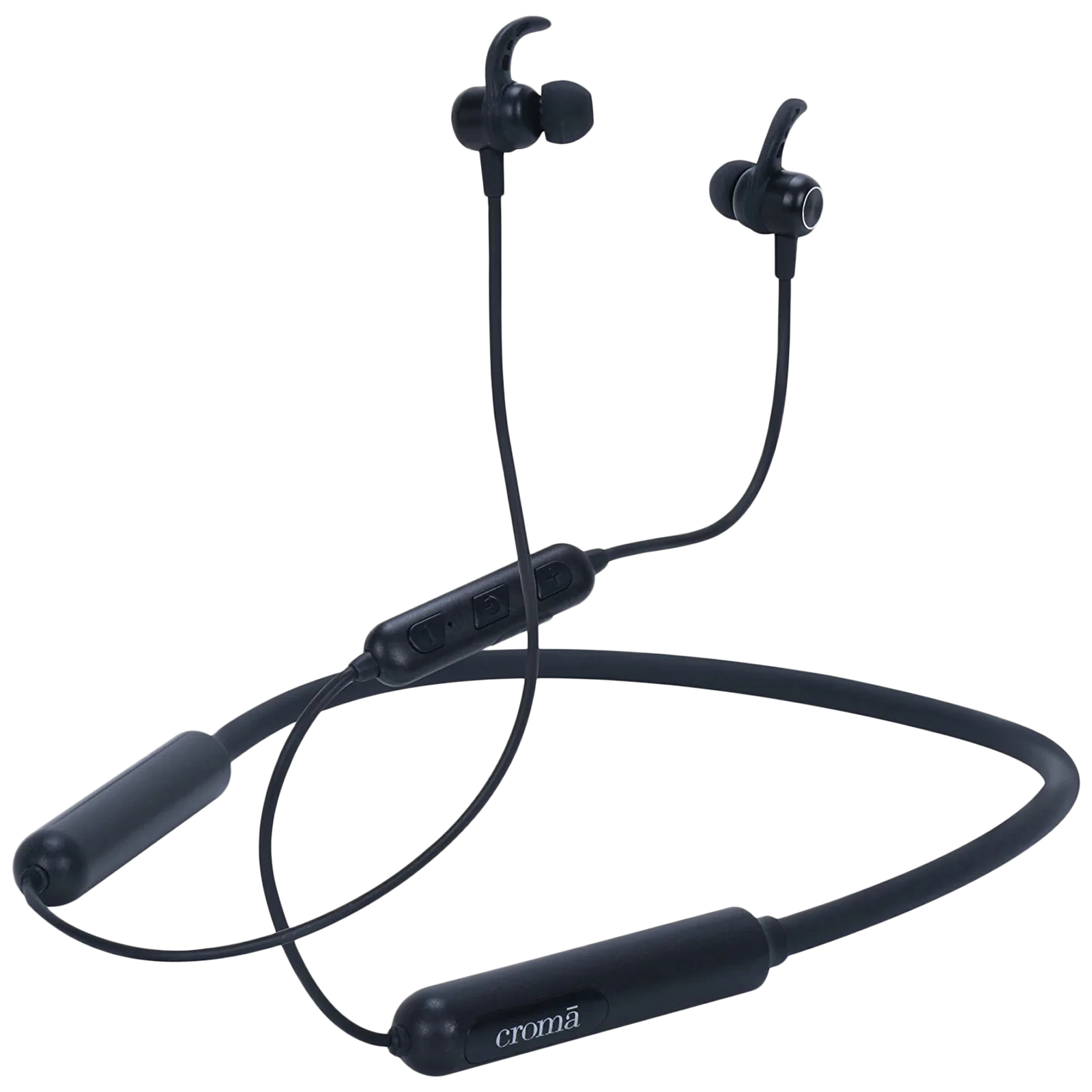Croma Neckband (Type-C Fast Charging, Dual Connection, 80H Playback, Black)_1