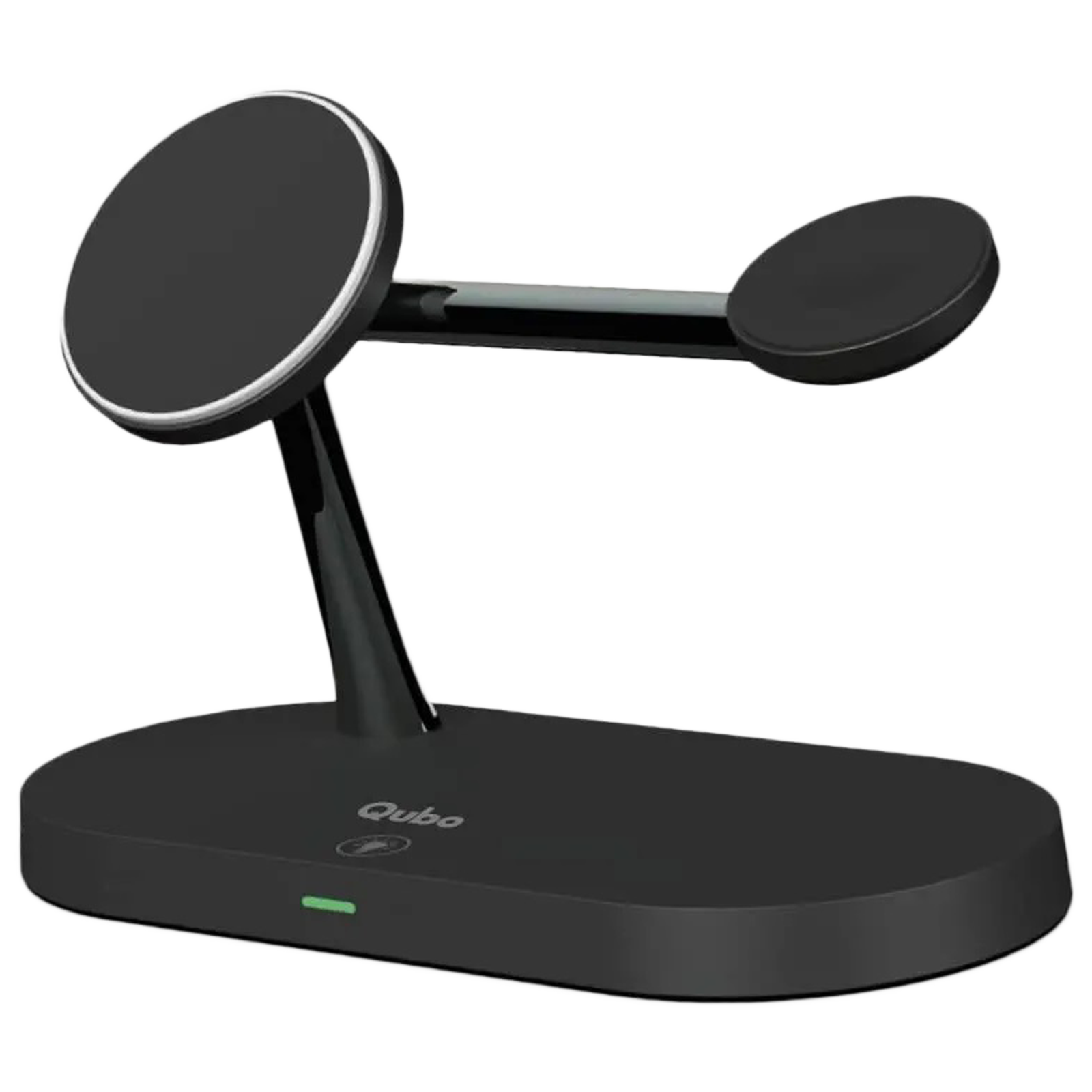 Qubo MagZap Z5 15W 4-in-1 Wireless Charger for iPhone 12, Airpods 3rd G & Pro, Apple Watch 1/2/3/4/5/6/SE/7 (Short Circuit Protection, Black)