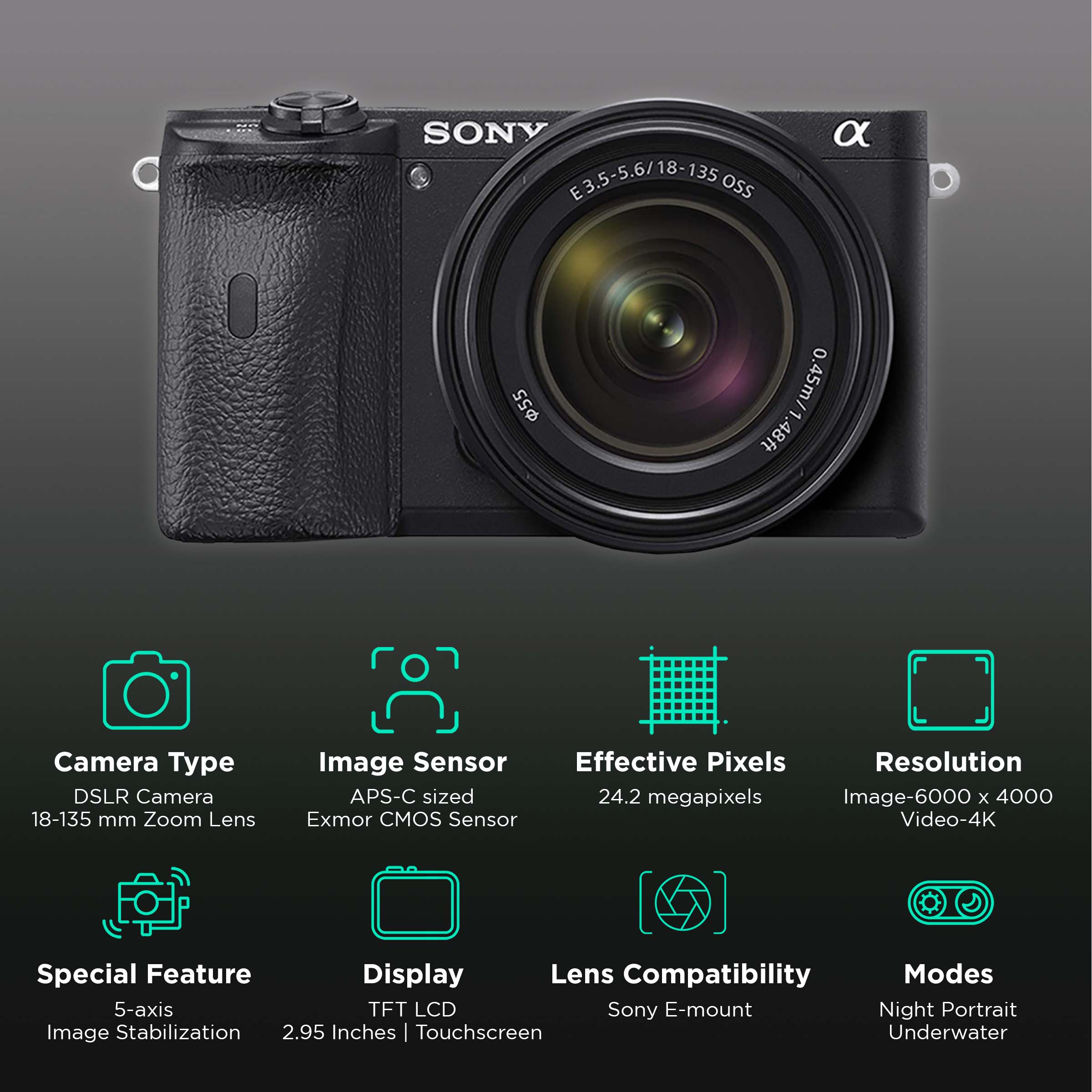 Sony ILCE-6600 Alpha APS-C 24.2MP Mirrorless Digital Camera (Body