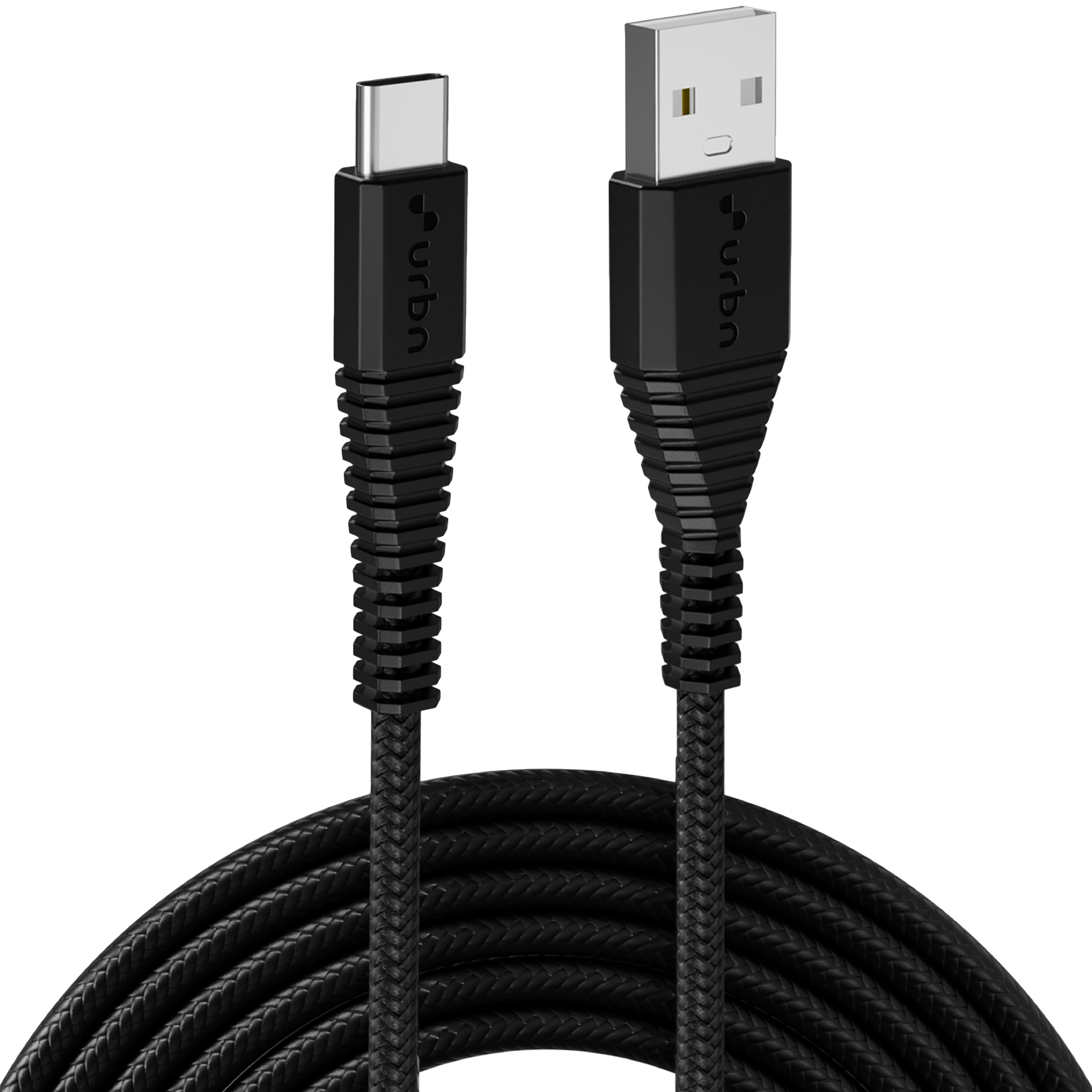 Urbn Nylon Braided 1.5 Meter USB 2.0 (Type-C) to USB 2.0 (Type-A) Power Charging/Data Transfer USB Cable (480 MBPS Speed, UPC205_BK, Black)_1