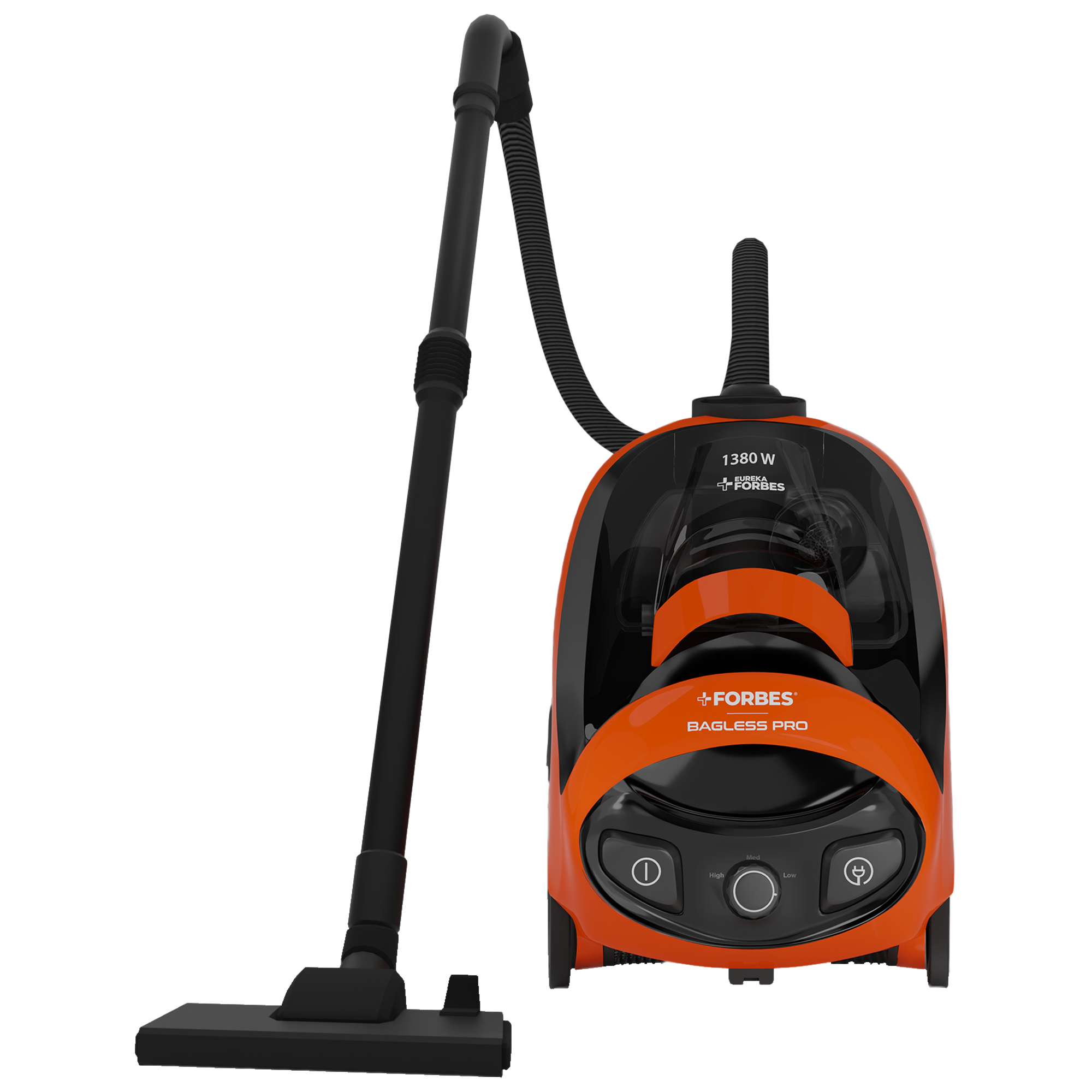 Eureka Forbes Bagless Pro 1380 Watts Dry Vacuum Cleaner (Cyclonic Technology, GFCDBAGPRO0000, Orange and Black)