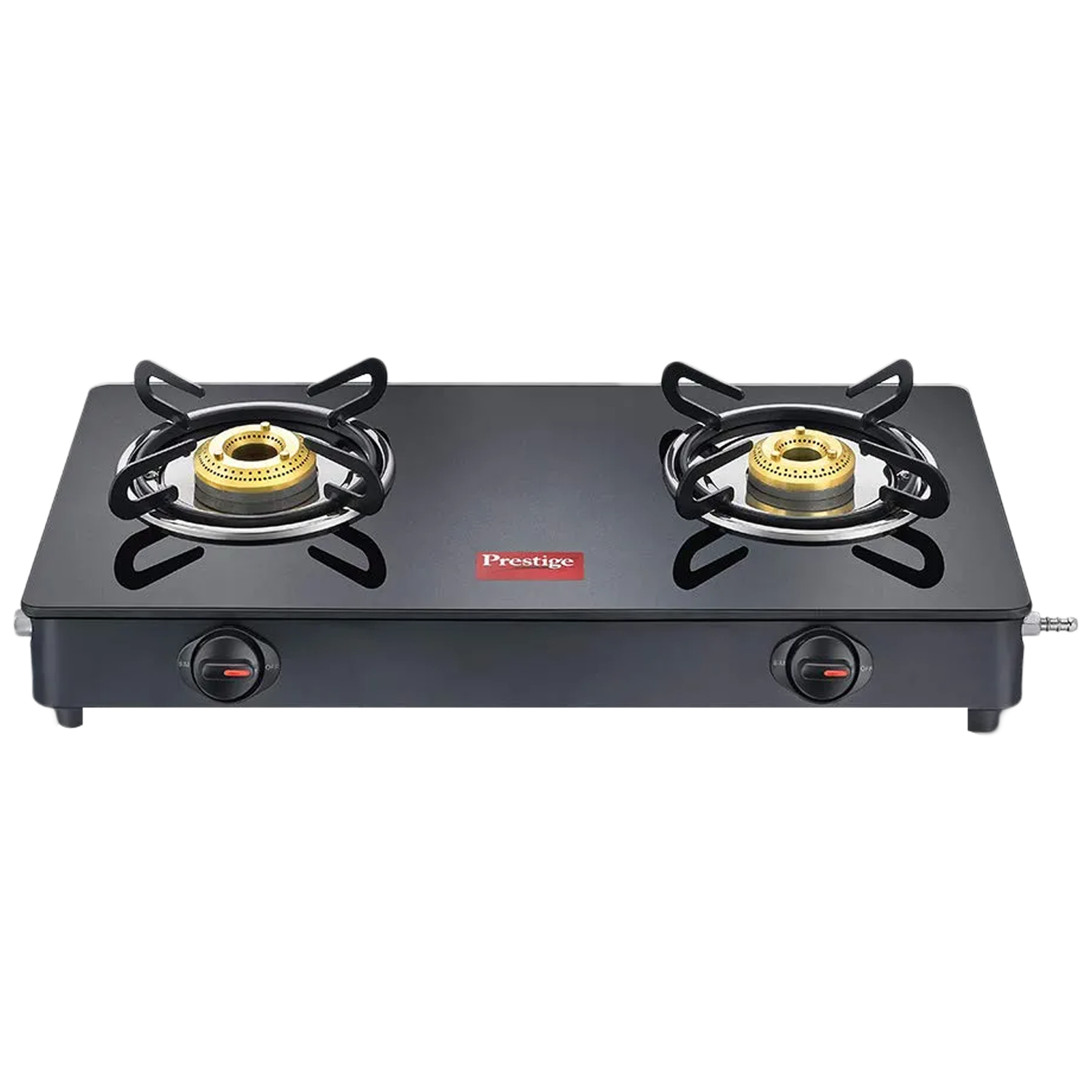 Prestige Magic 2 Burner Toughened Glass Gas Stove (Spill Proof Design, 40088, Black)