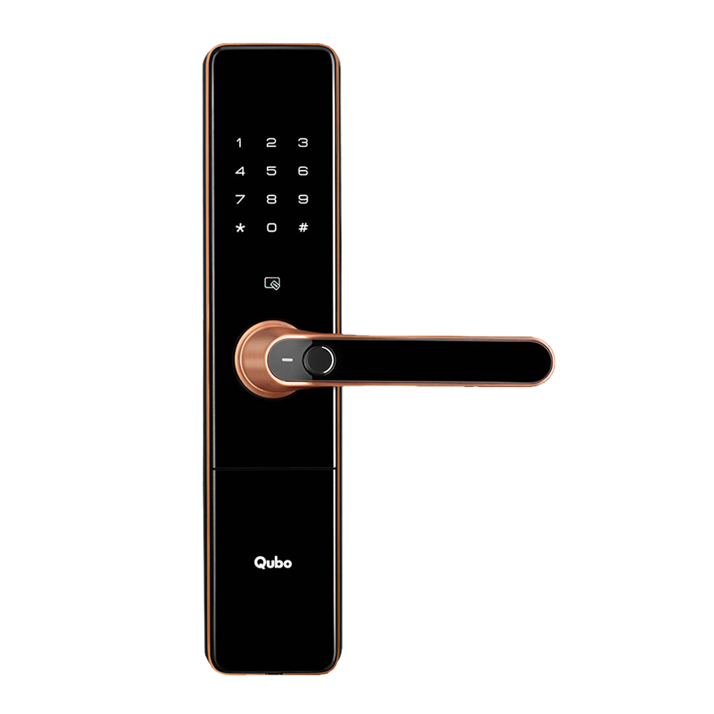 Qubo Smart Door Lock (Voice Assistant, OC-HLM01CU1, Copper)