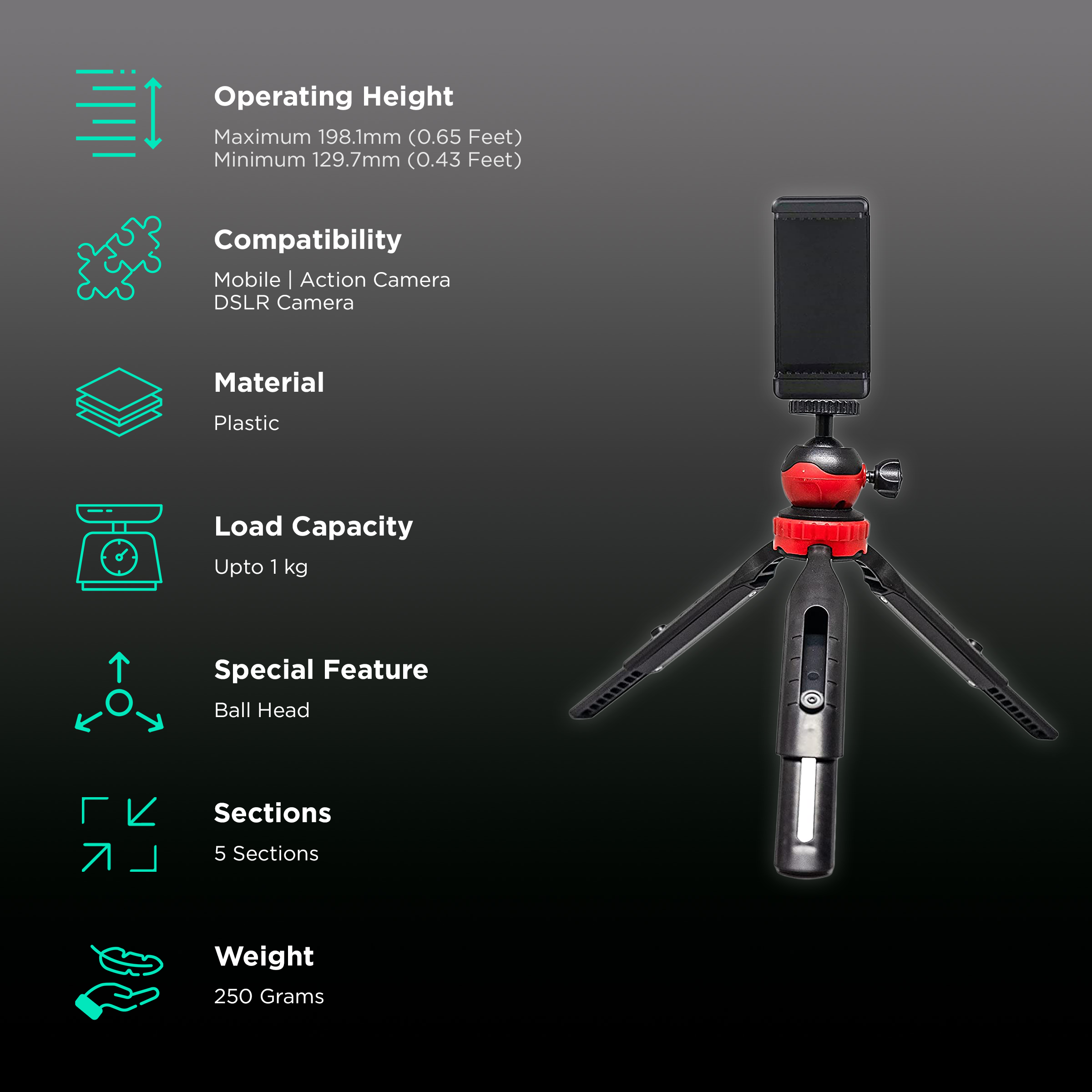 mobile tripod 5 feet