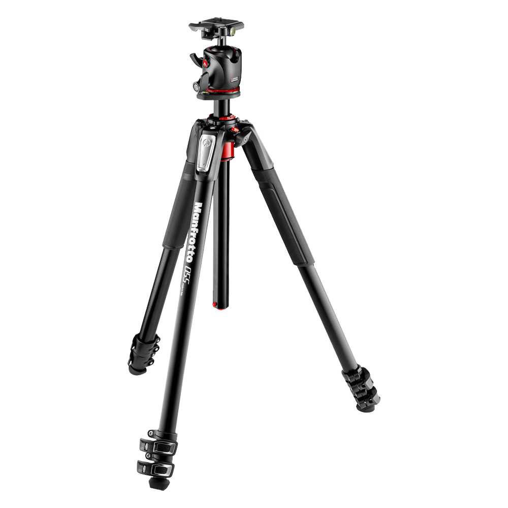 Manfrotto 55 181.5cm Adjustable Tripod for Camera (360 Degree Panoramic Rotation, Black)