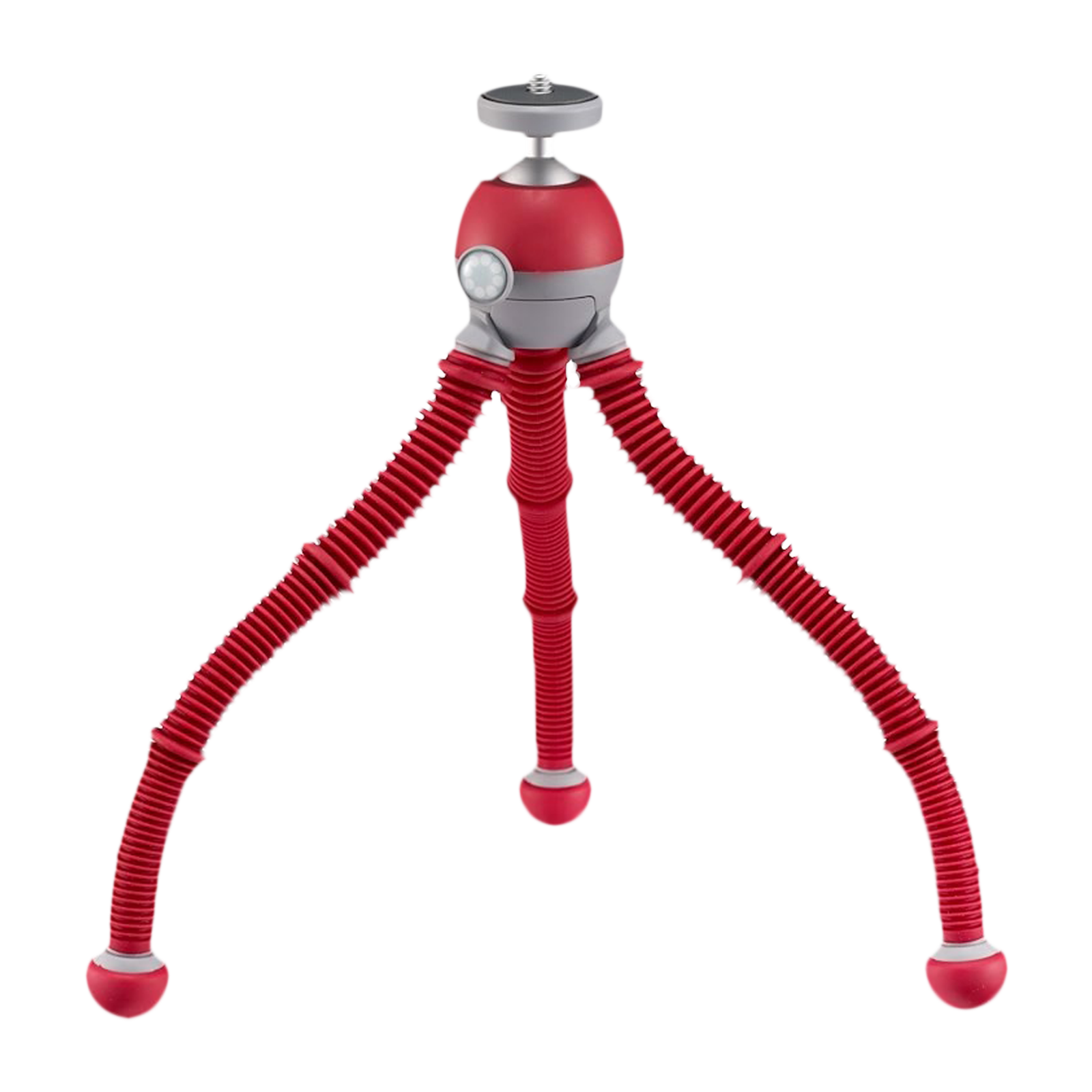 JOBY PodZilla 25cm Adjustable Tripod for Mobile and Camera (360 Degree GripTight, Red)