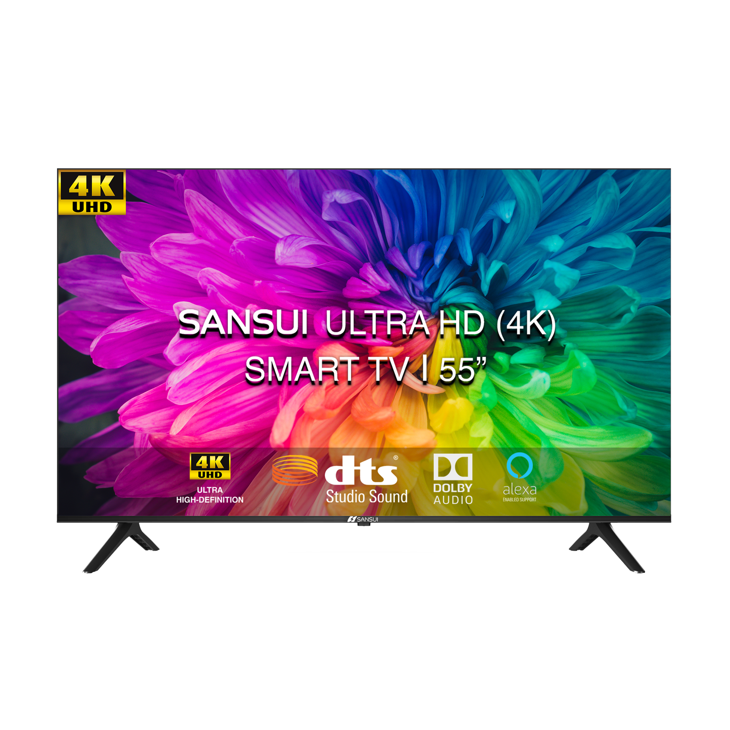 SANSUI 140 cm (55 inch) 4K Ultra HD LED Android TV with Dolby Atmos (2021 model)