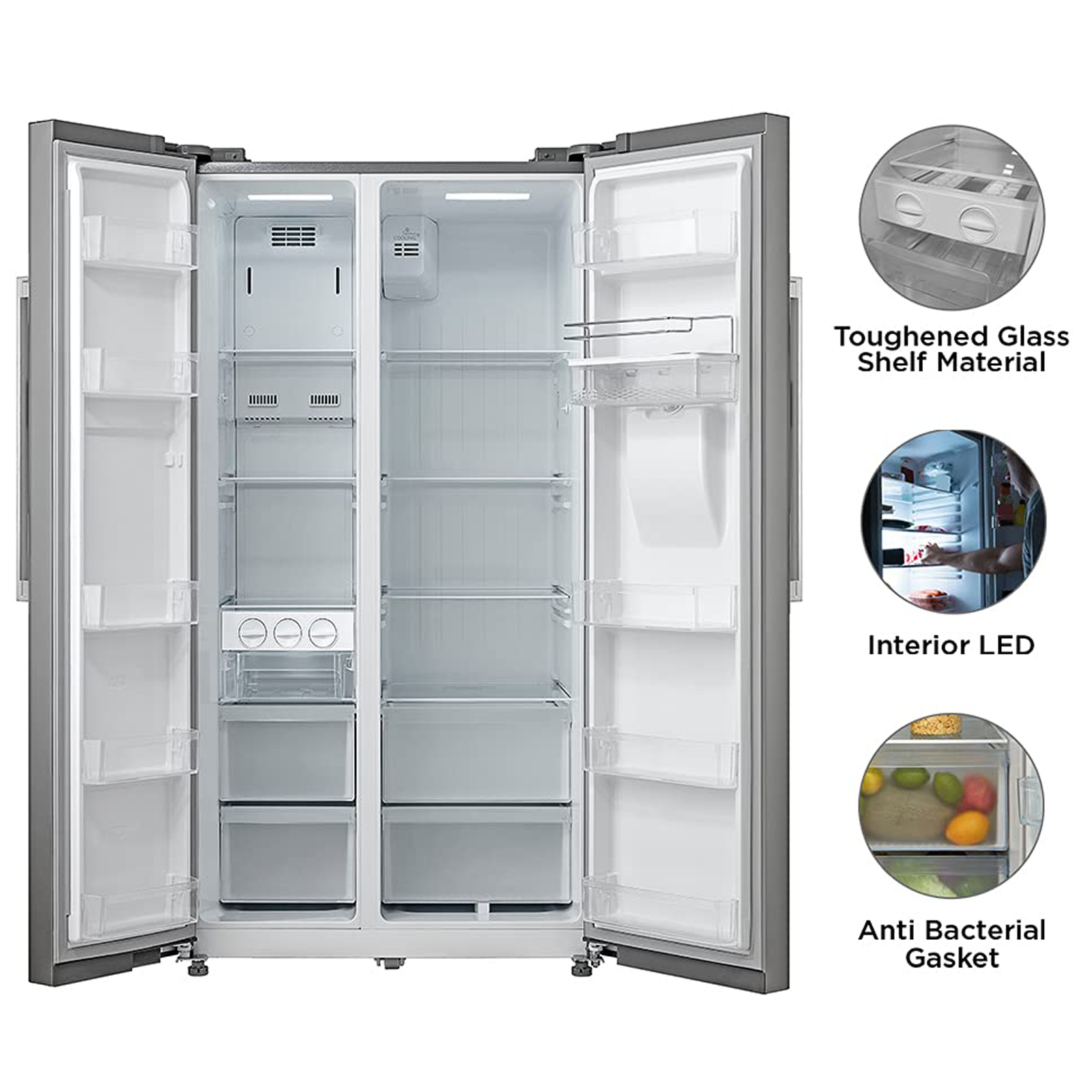 midea 591l side by side refrigerator