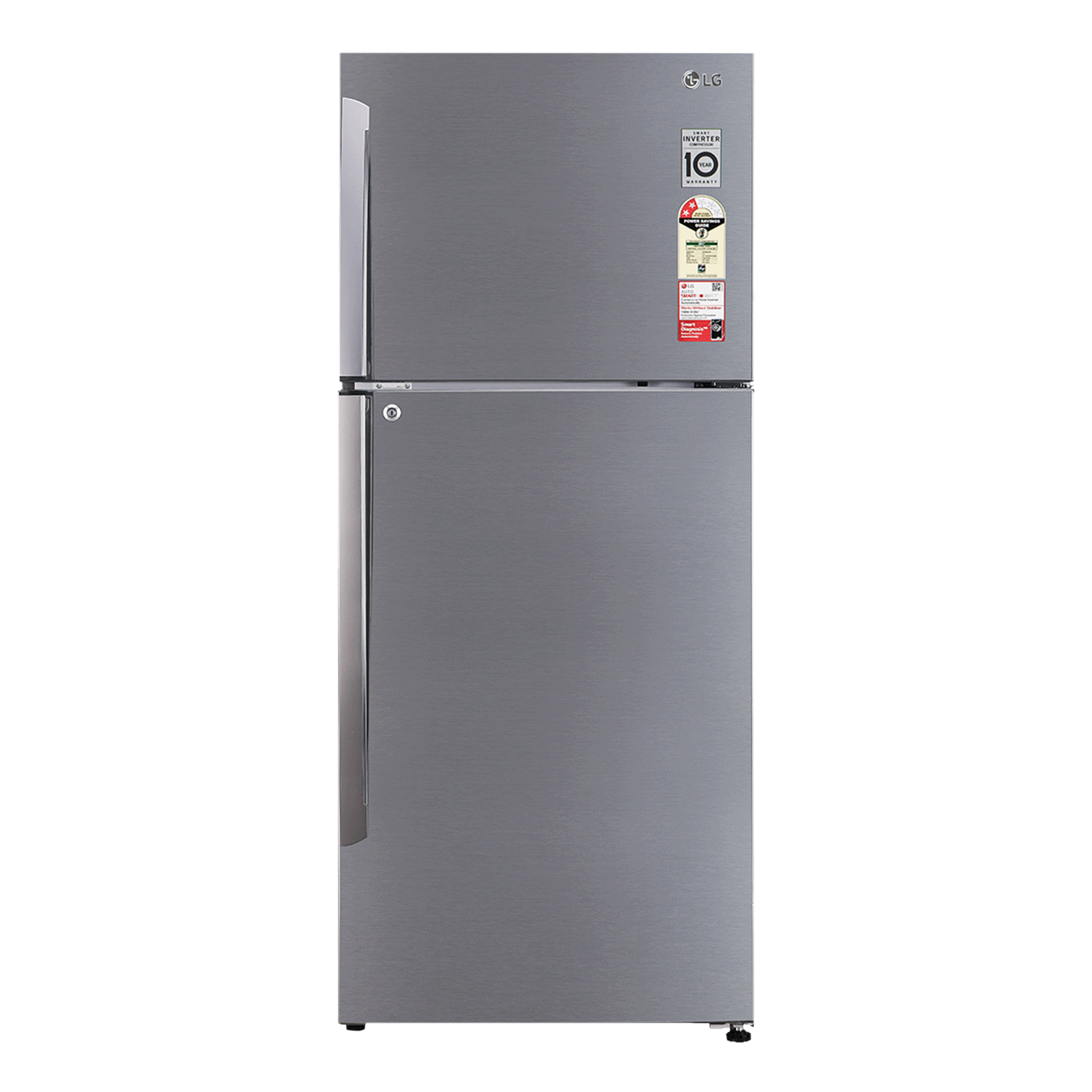 

LG 437 Litres 2 Star Frost Free Double Door Convertible Refrigerator with Smart Diagnosis (GL-T432APZY.DPZZEB, Shiny Steel), No color