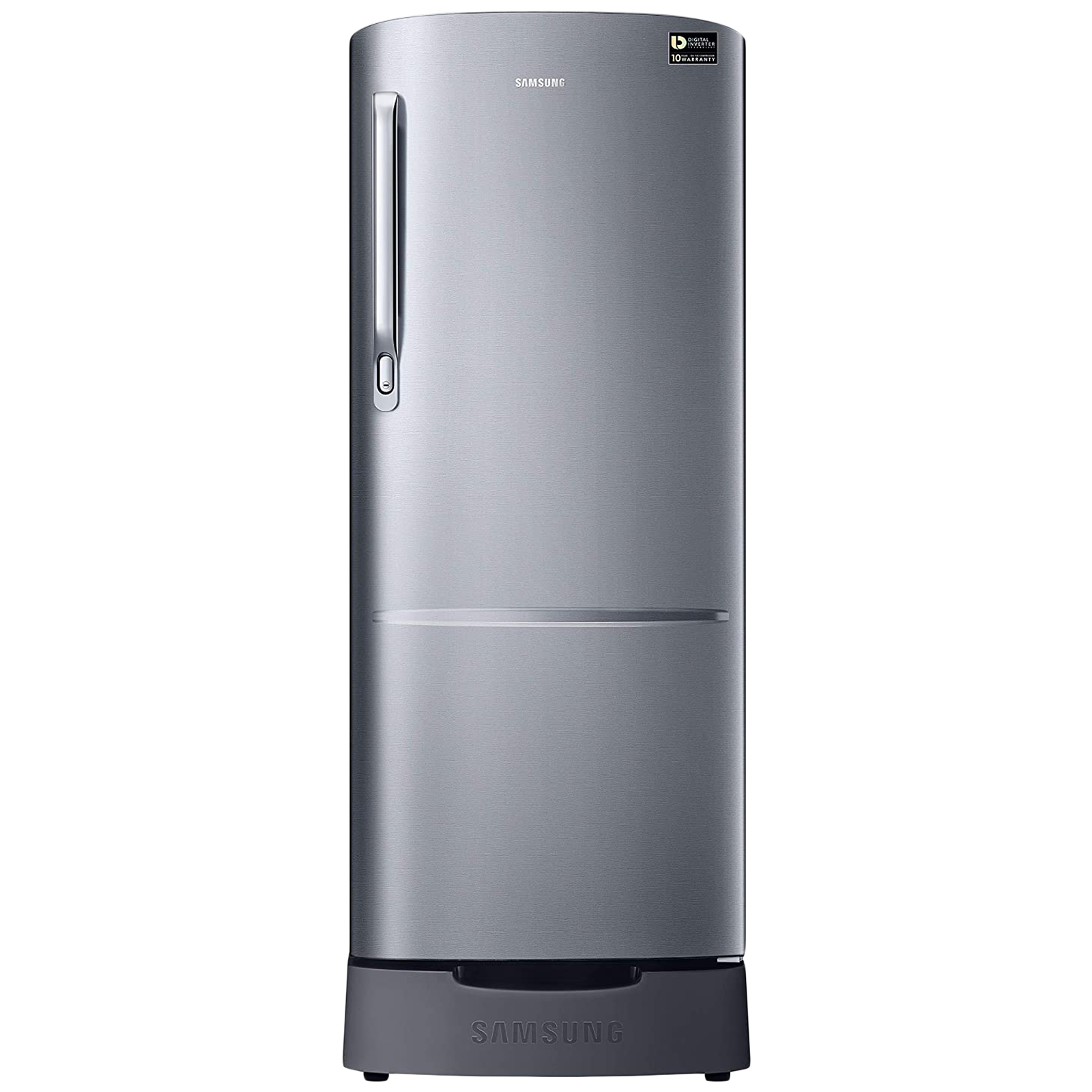 SAMSUNG Stylish Grande 230 Litres 3 Star Direct Cool Single Door Refrigerator with Base Stand Drawer (RR24A282YS8/NL, Elegant Inox)_1