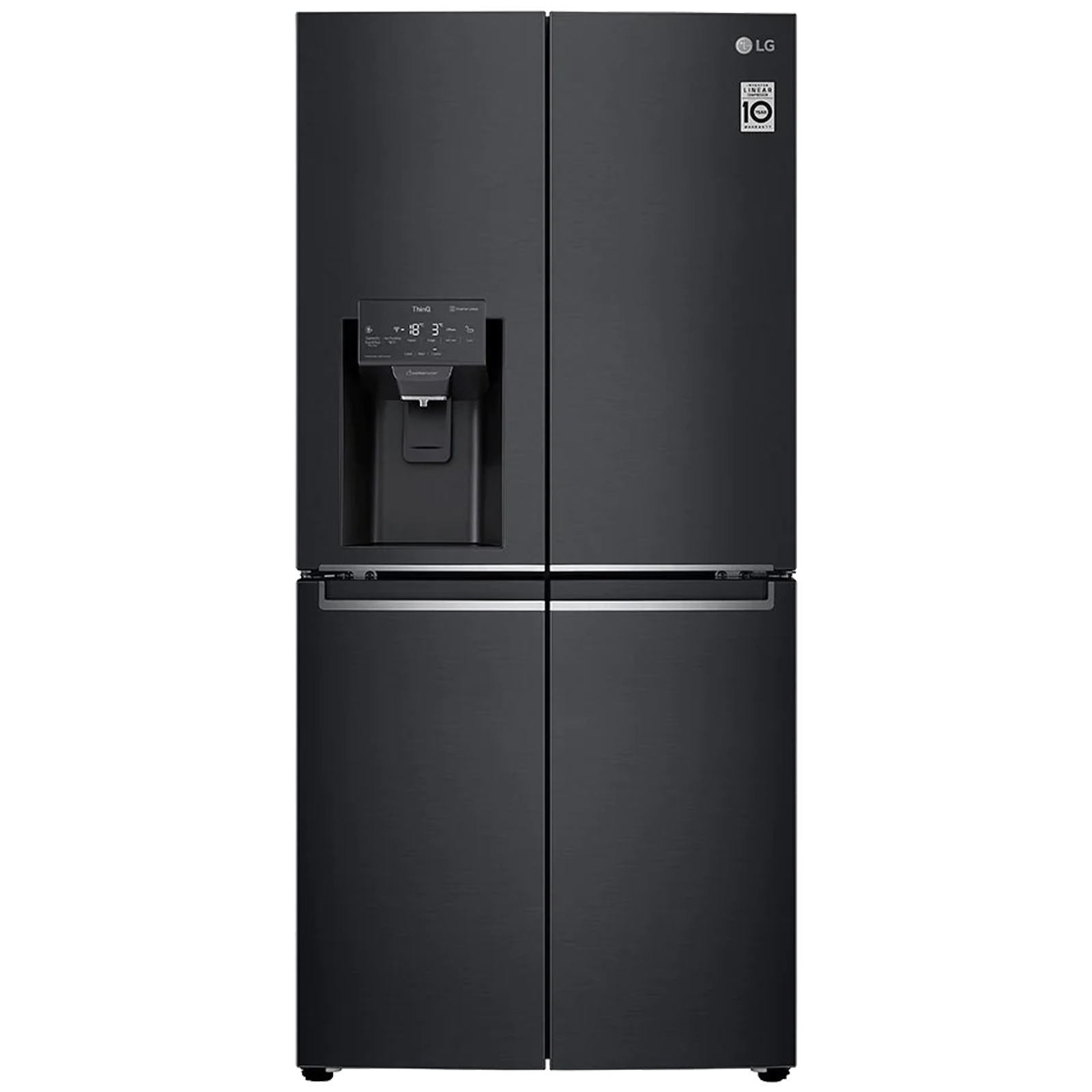 LG 570 Litres Frost Free French Door Smart Wi-Fi Enabled Refrigerator with Water & Ice Dispenser (GC-L22FTQBL, Matte Black)_1