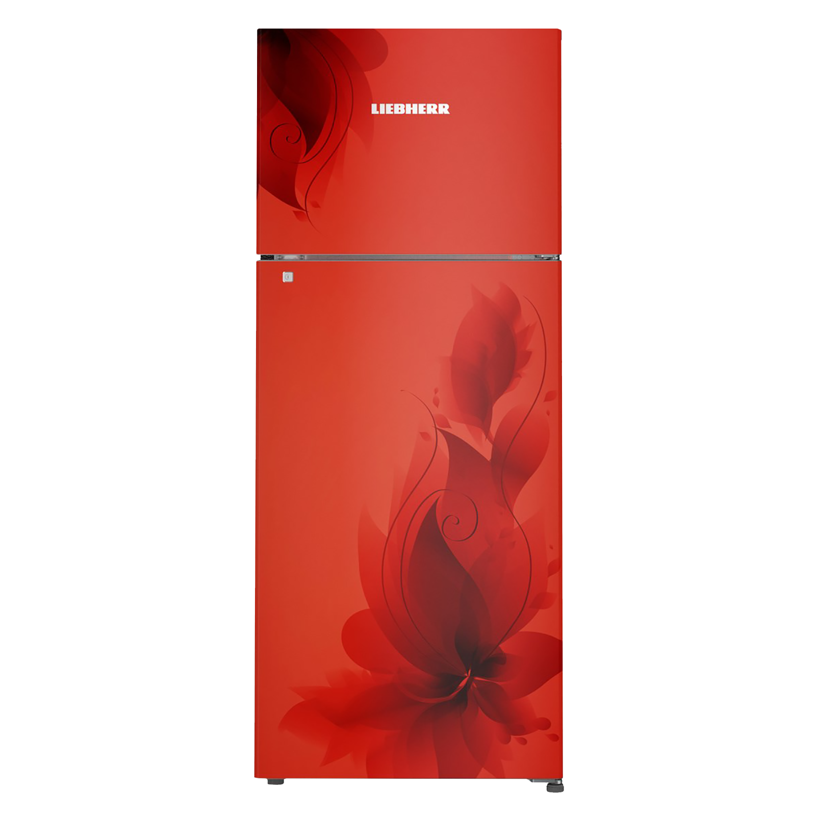 Liebherr 265 Litres 2 Star Frost Free Double Door Refrigerator with Multi Air Flow System (TCRF 2610, Red Floral)_1