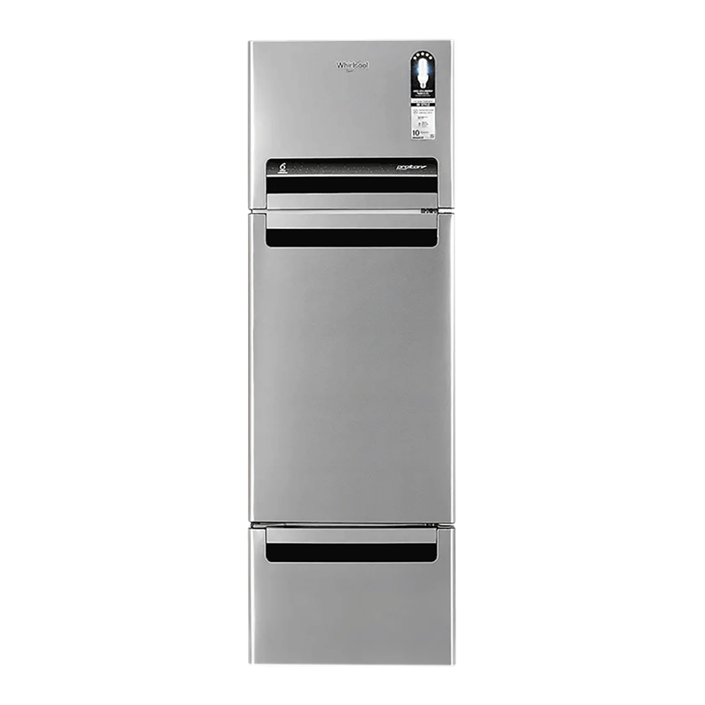 Whirlpool Protton 240 Litres Frost Free Triple Door Refrigerator with 6th Sense ActiveFresh Technology (20807, Alpha Steel)_1