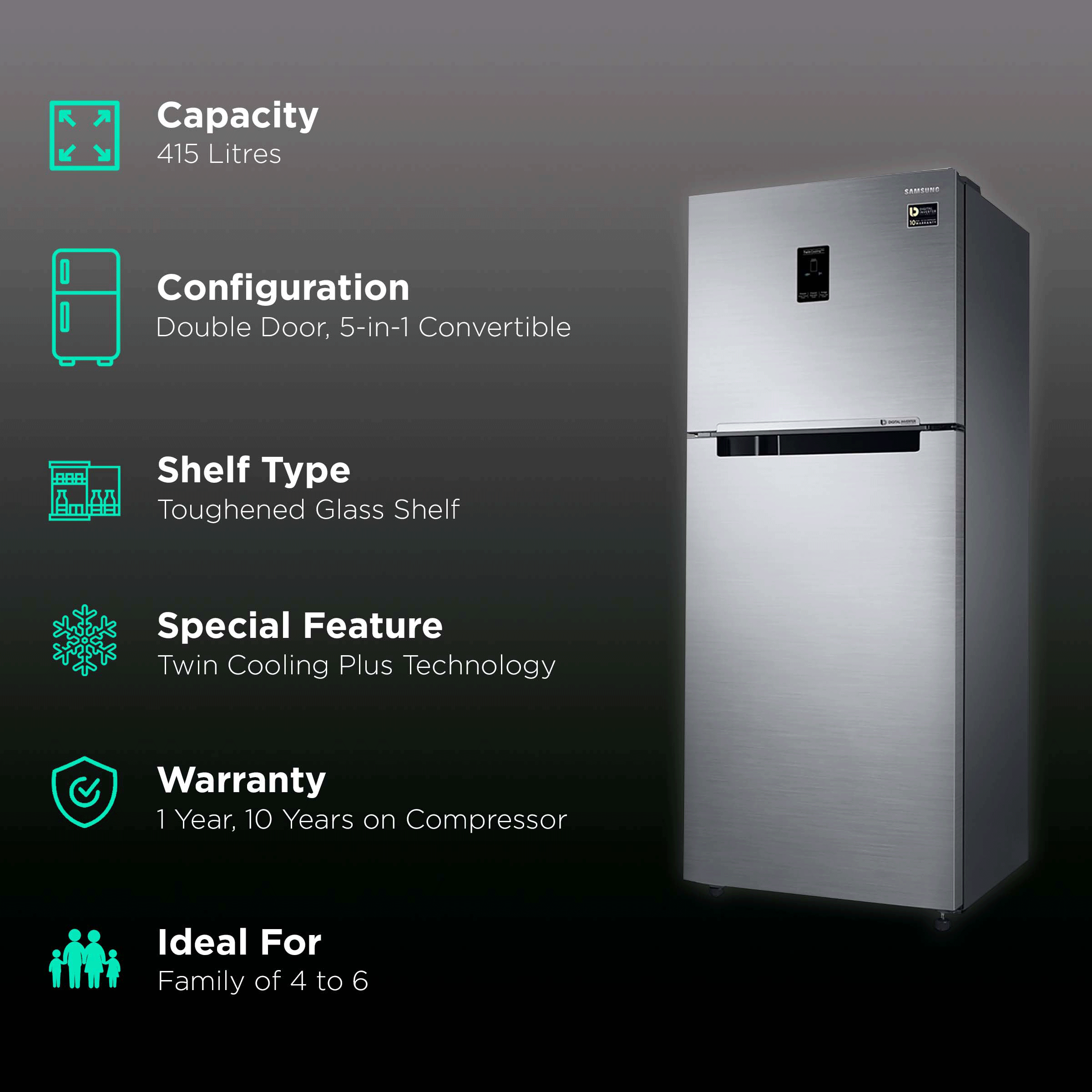 samsung 415 litre refrigerator price