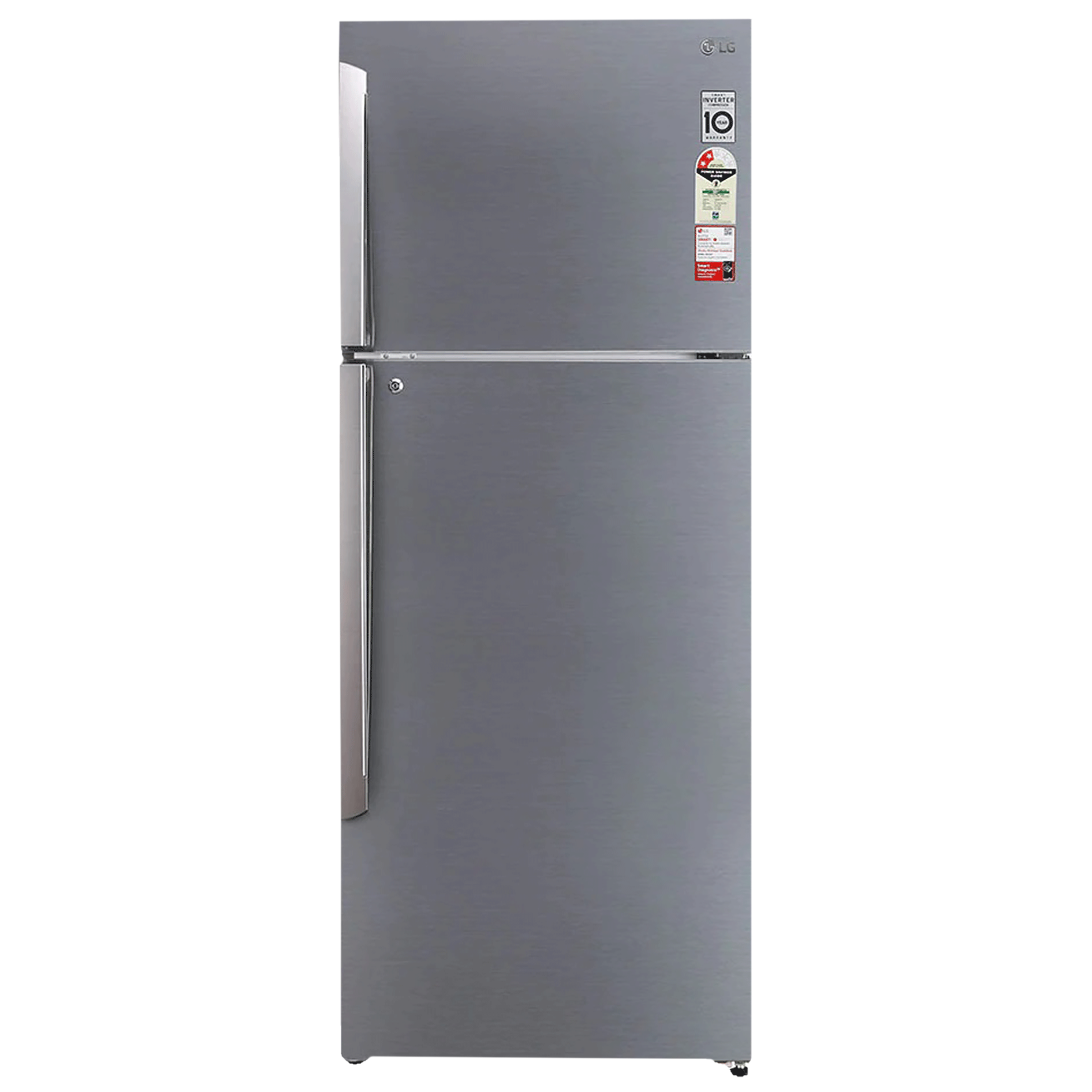 LG 471 Litres 2 Star Frost Free Double Door Convertible Refrigerator with Catechin Deodorizer (GL-T502APZY, Shiny Steel)_1