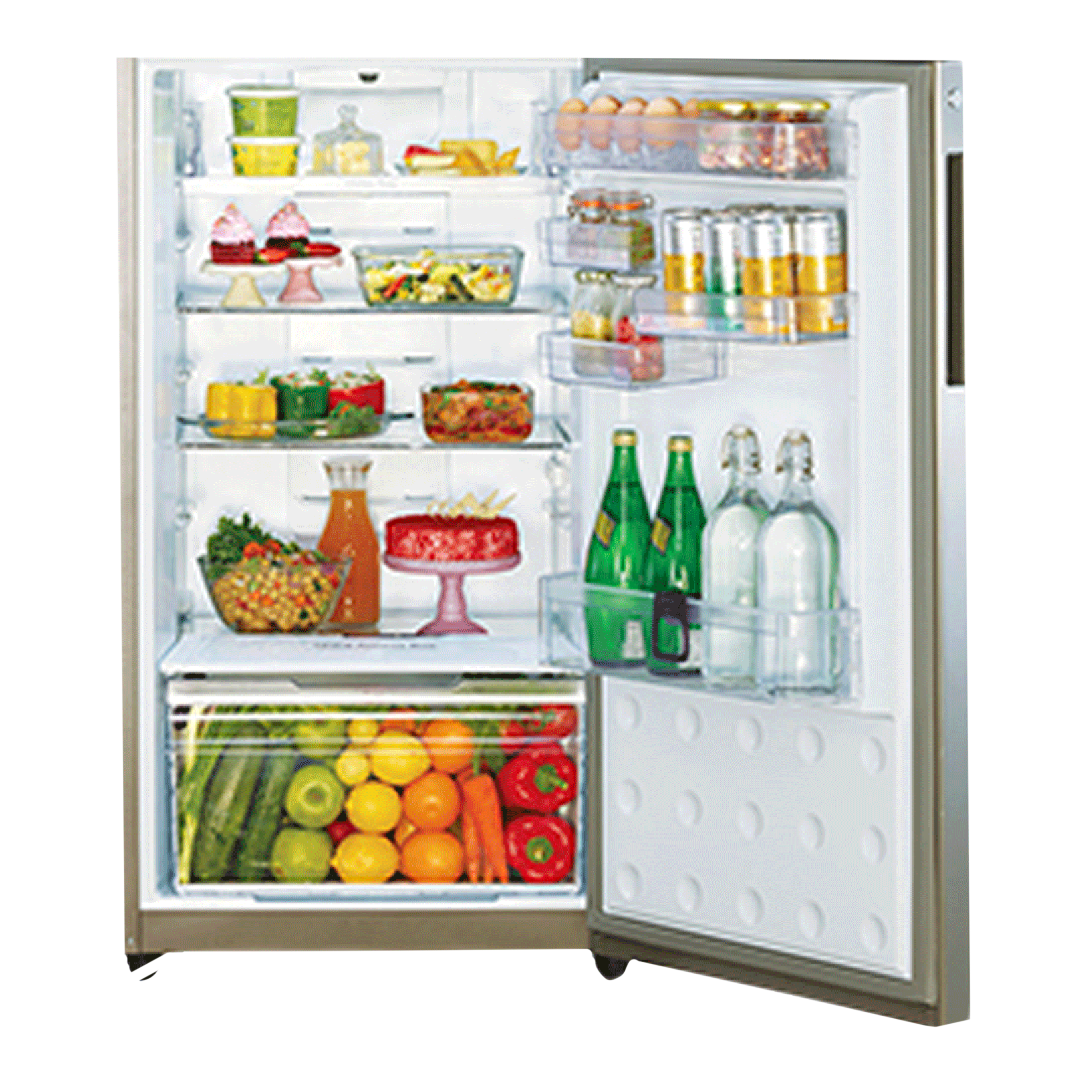 Godrej Eon Vibe 311 Litres 2 Star Frost Free Double Door Refrigerator with Cool Shower Technology (RT EON VIBE 326B 25 HCF, Steel Rush)_4