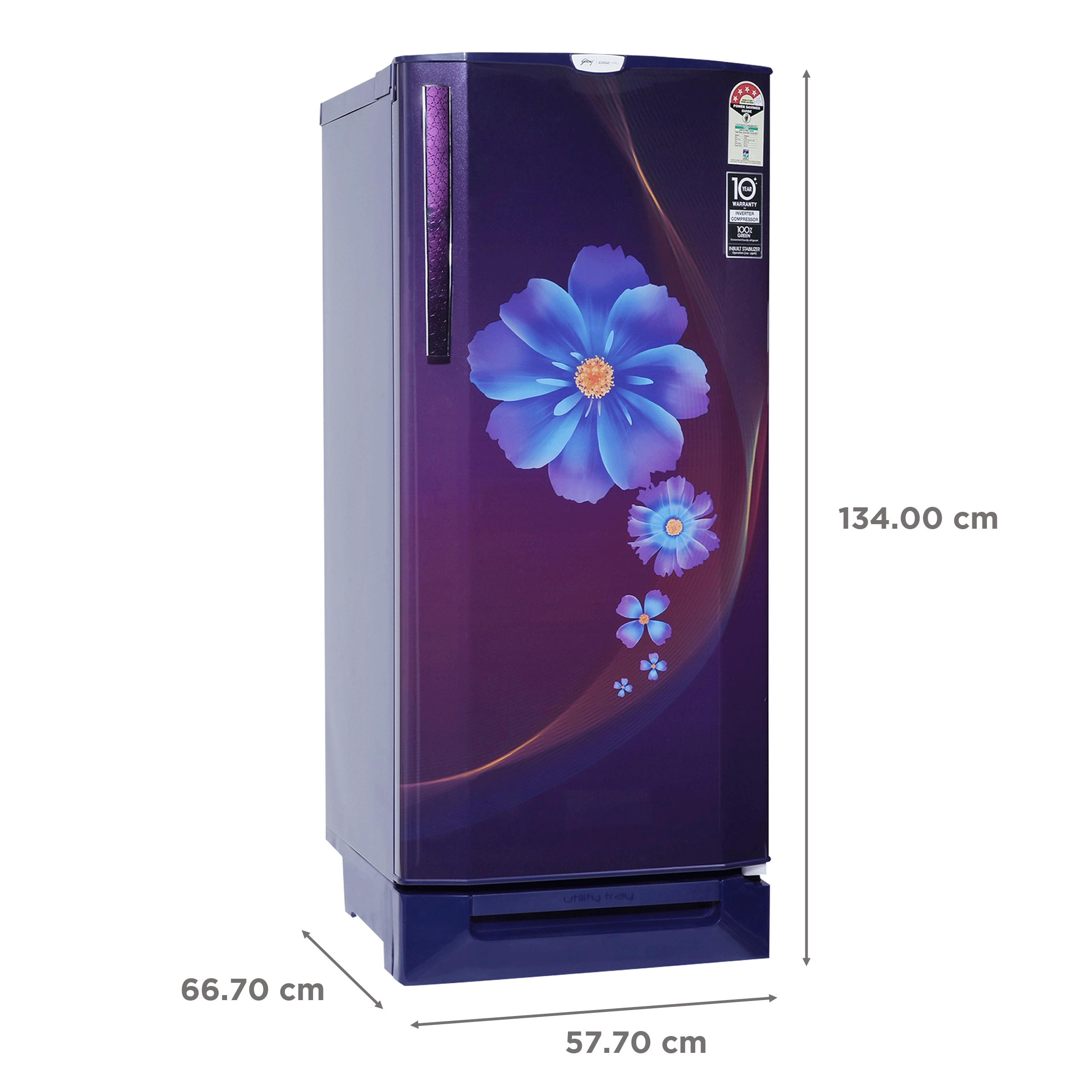 godrej edge pro 210 litres 4 star single door refrigerator