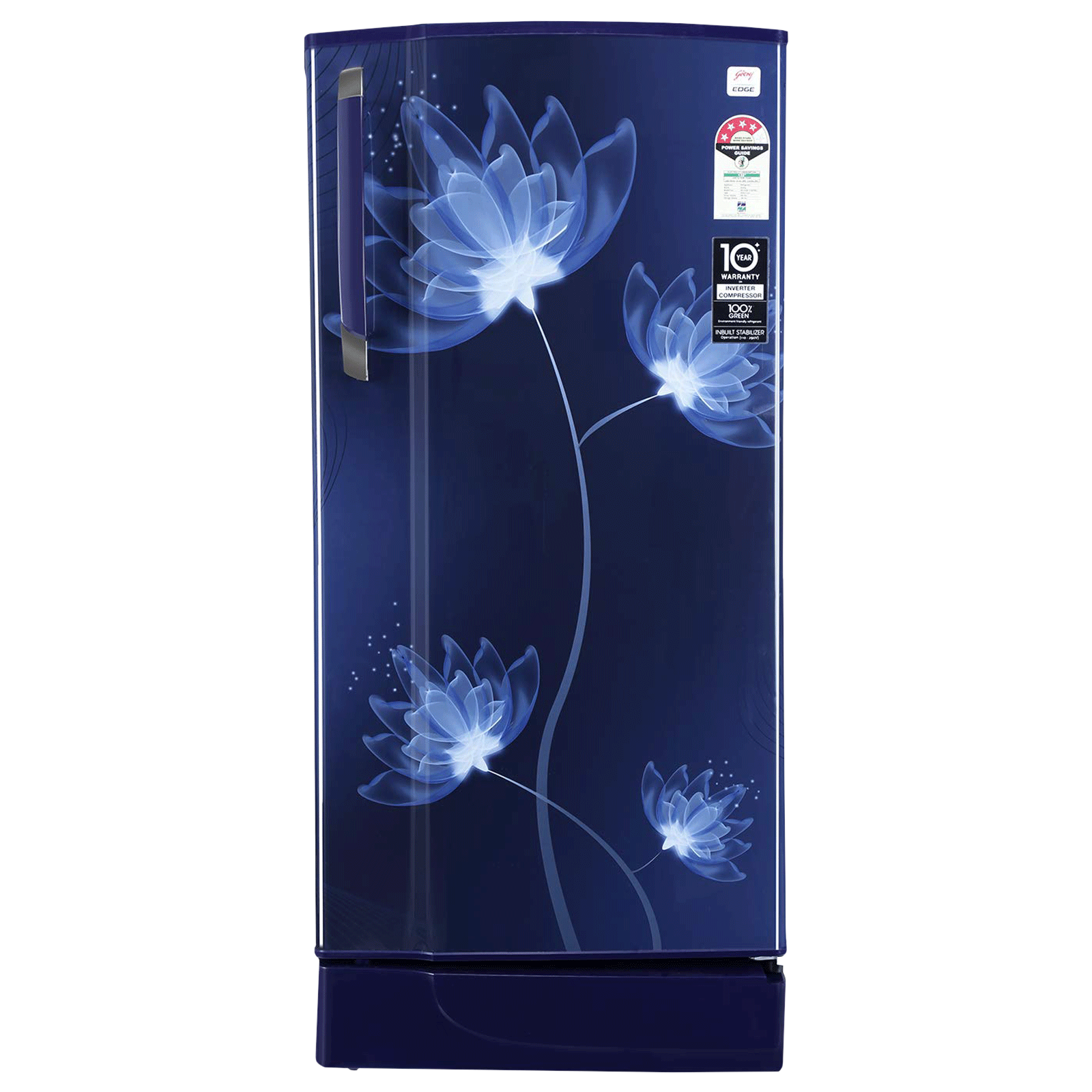 Godrej Edge 200 Litres 4 Star Direct Cool Single Door Refrigerator with Uniform Cooling Technology (RD EDGE 215D 43 TAI, Glass Blue)_1
