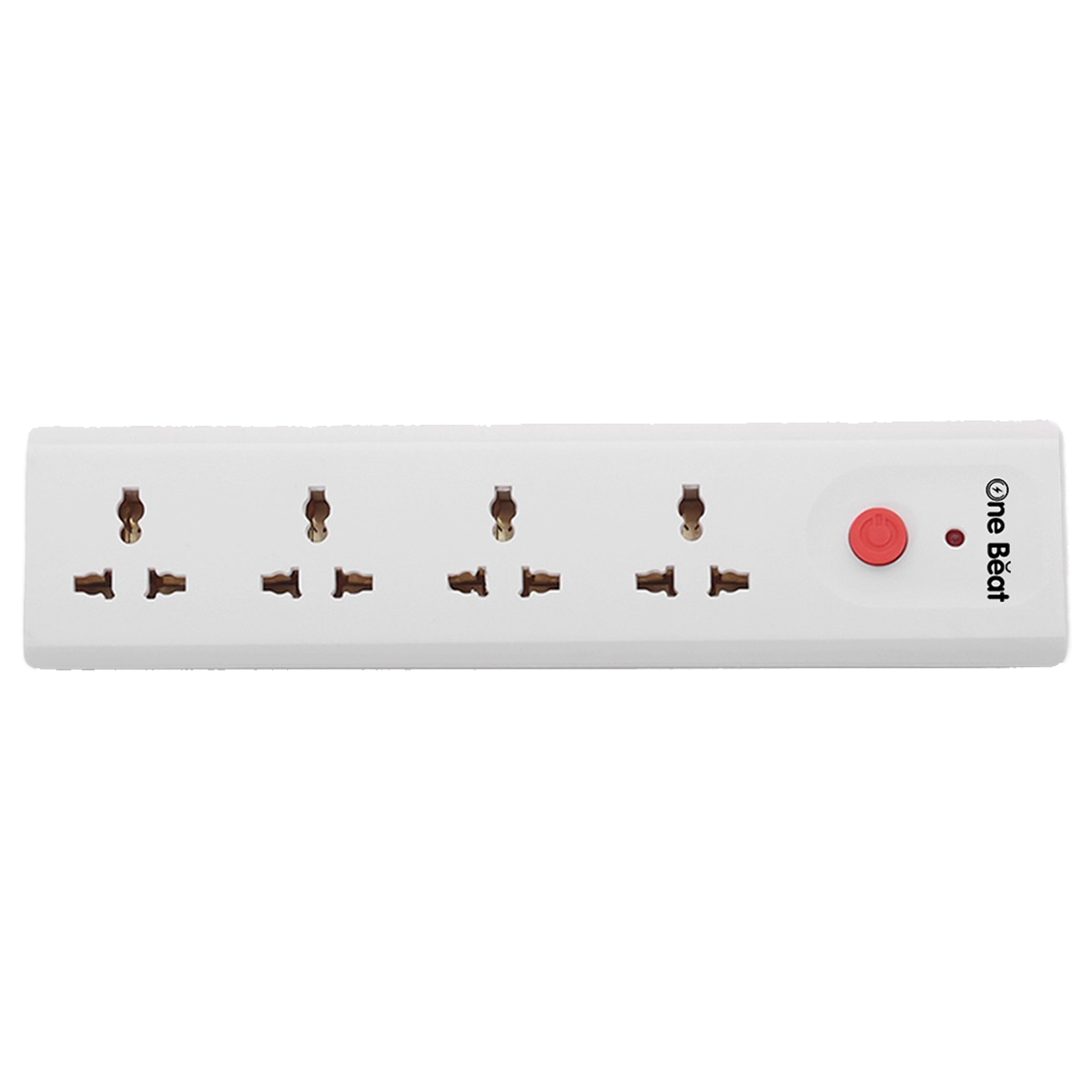 One Beat Spark 4 10 Amps 4 Sockets Extension Board (2 Meters, Resettable Circuit Breaker, OB-20402, White)