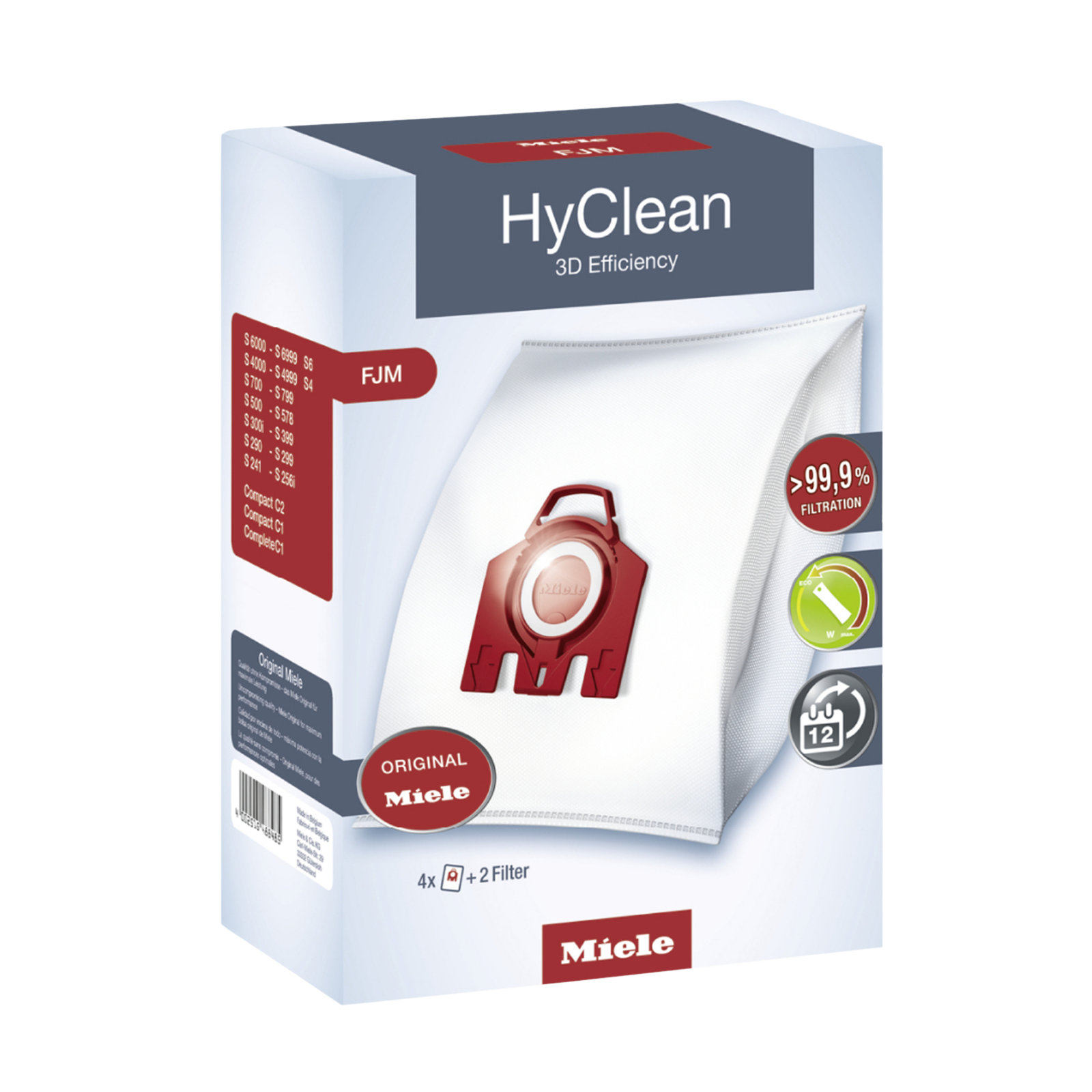 Miele FJM Hyclean for C2 Vacuum Cleaner (Hygienic Replacement, 41996571, White)