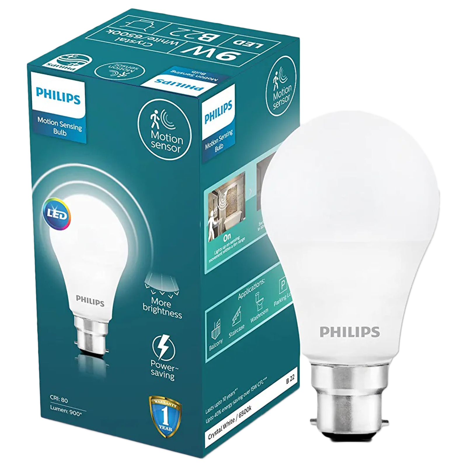 Buy Philips B22 9 Watts Electric Powered LED Bulb (900 Lumens,  929003546413, Crystal White) Online - Croma