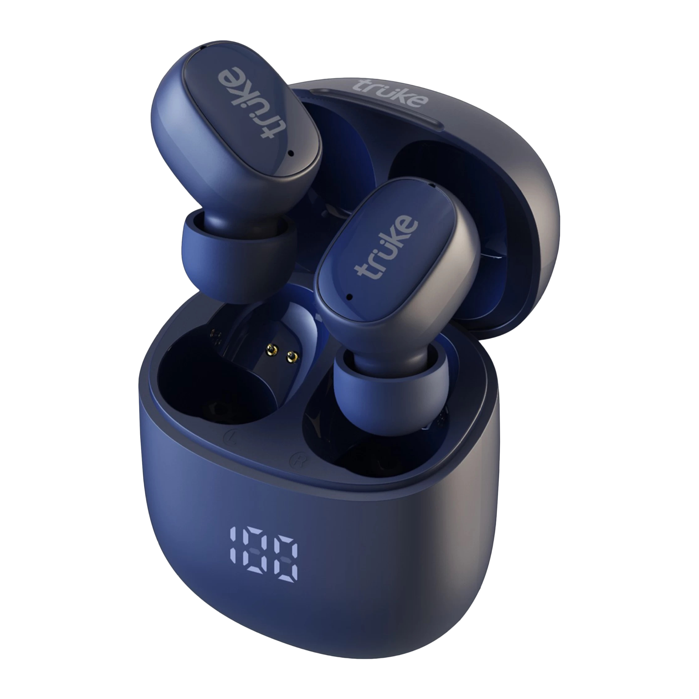 truke Buds F1 B130 TWS Earbuds with Environmental Noise Cancellation (IPX4 Sweat & Water Resistant, 48 Hours Playback, Blue)