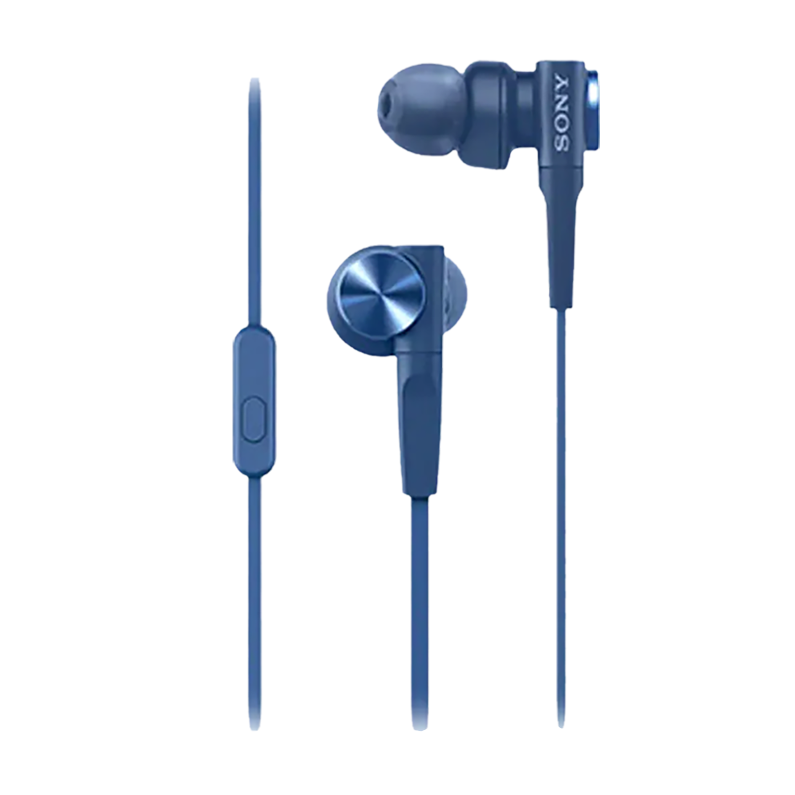 SONY MDR-XB55AP/LQIN Wired Earphone with Mic (In Ear, Blue)