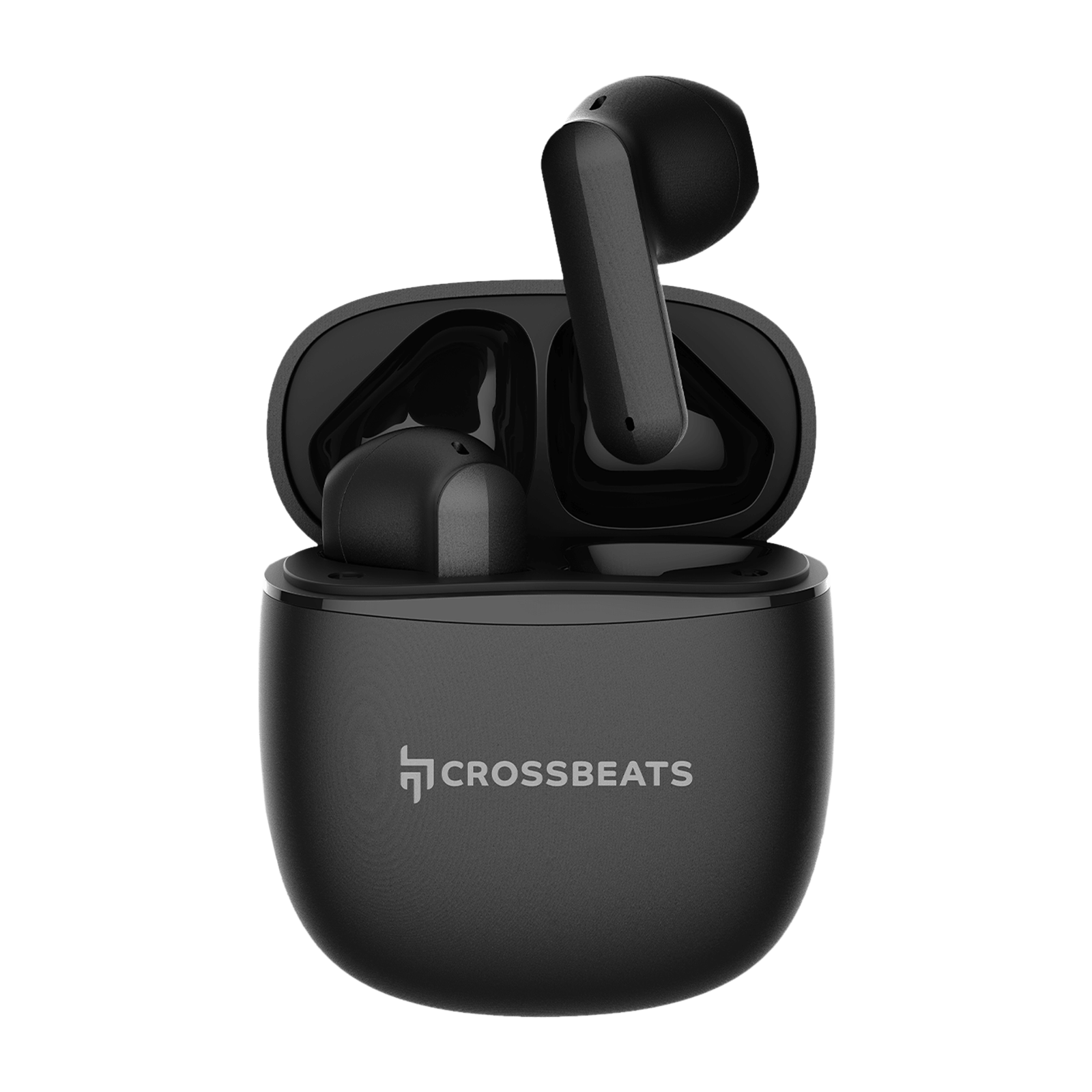 Crossbeats Airpop TWS Earbuds with Passive Noise Cancellation (IPX5 Water Resistant, 30 Hours Playback, Black)_1