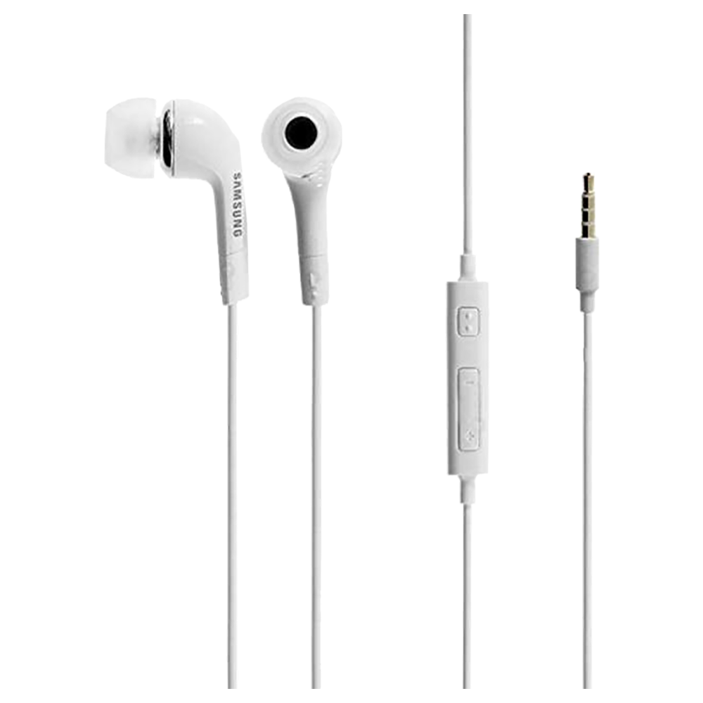 SAMSUNG EHS64AVFWECINU Wired Earphone with Mic (In Ear, White)