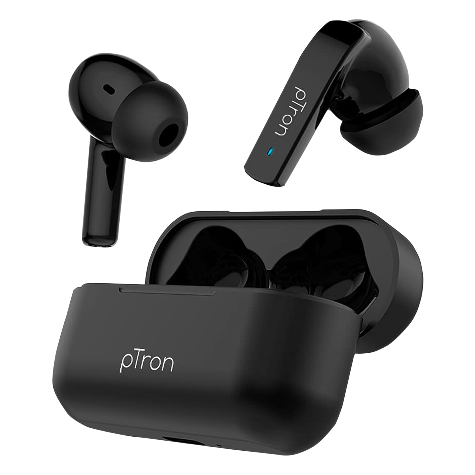 pTron Basspods 992 140318090 TWS Earbuds with Active Noise Cancellation (IPX4 Sweat & Water Resistant, 20 Hours Playback, Black)_1